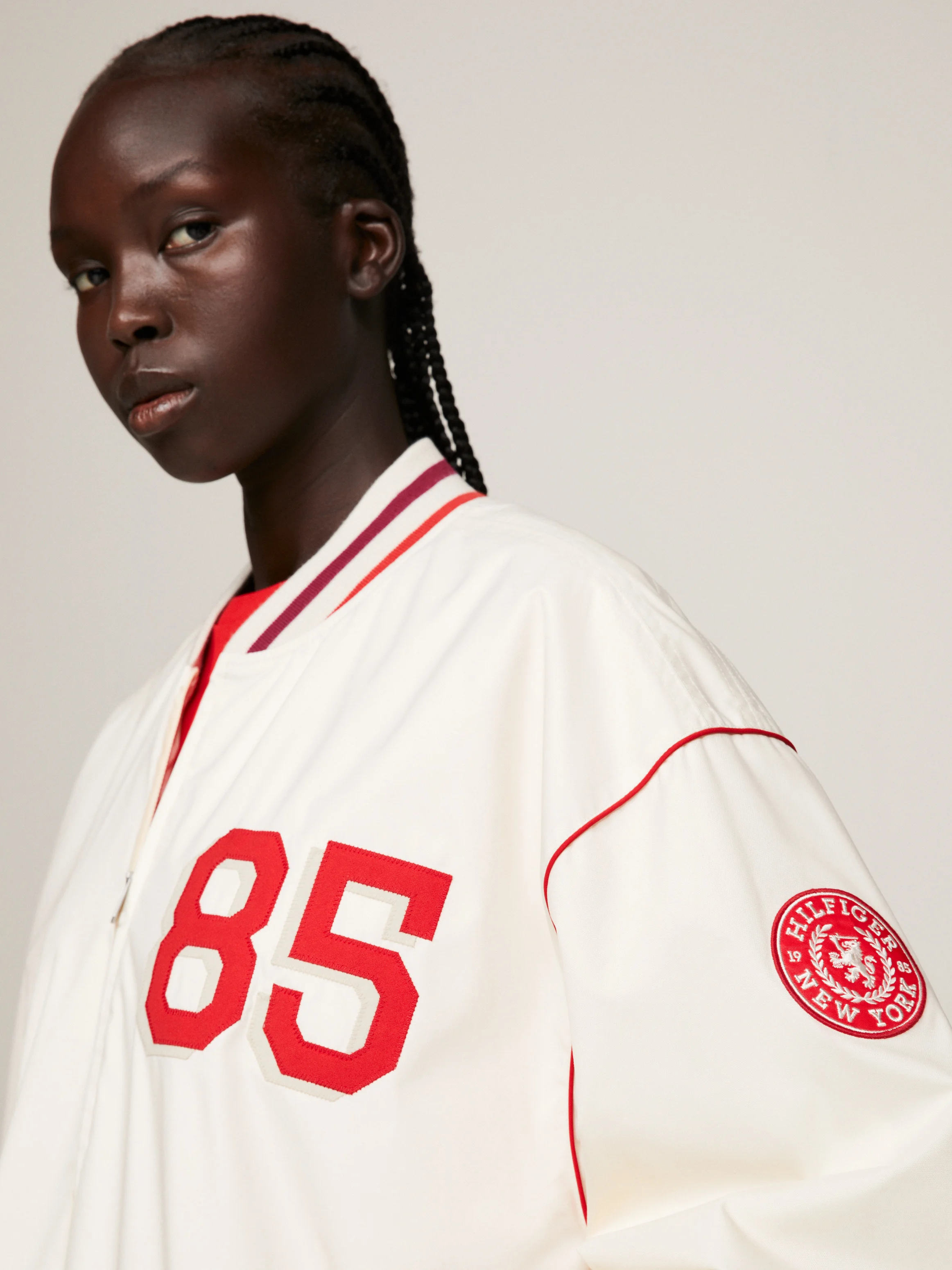 TOMMY HILFIGER Áo Khoác Nữ Tay Dài Oversized Baseball Jacket