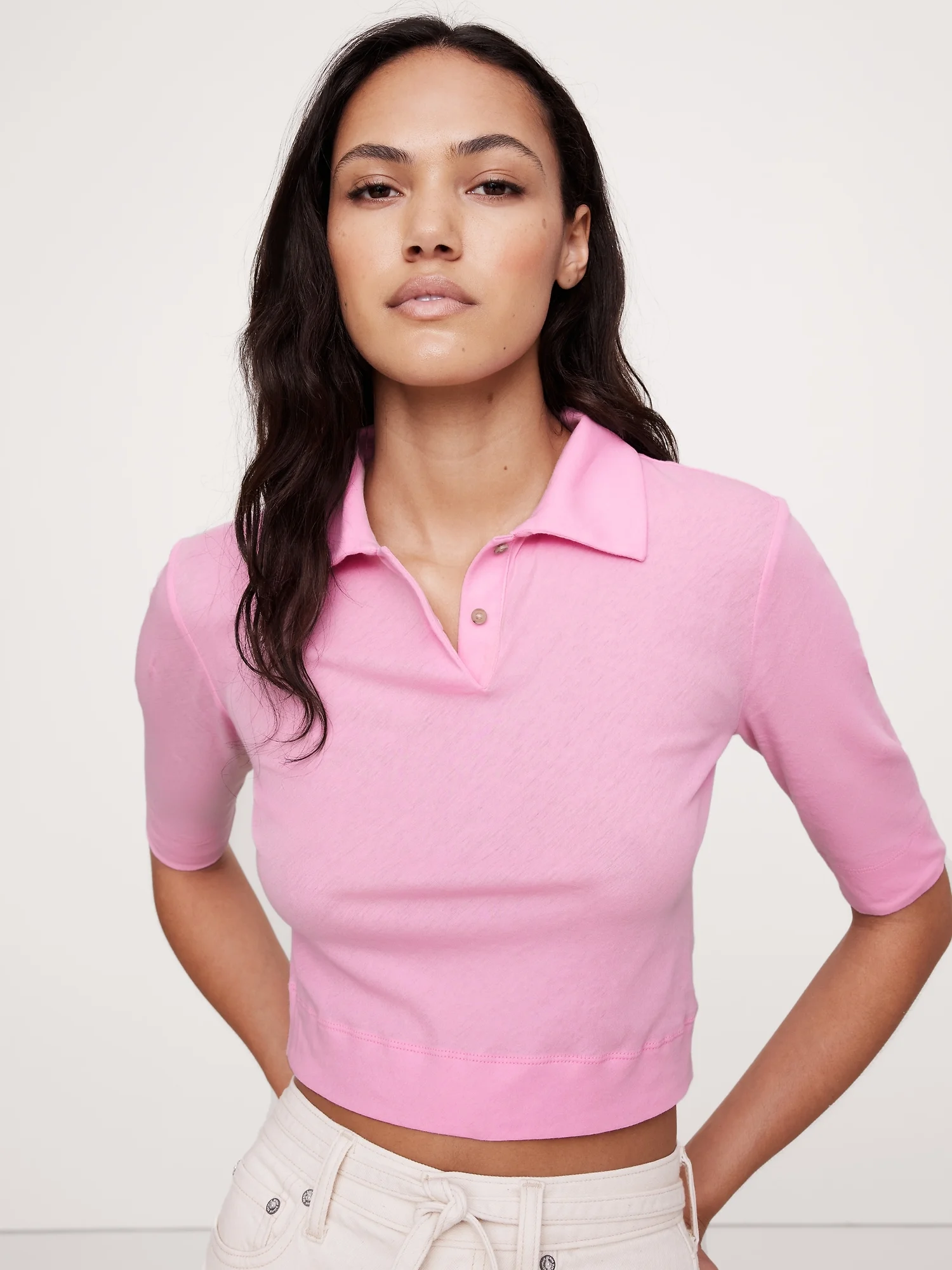 BANANA REPUBLIC Áo Thun Nữ Ss High Twist