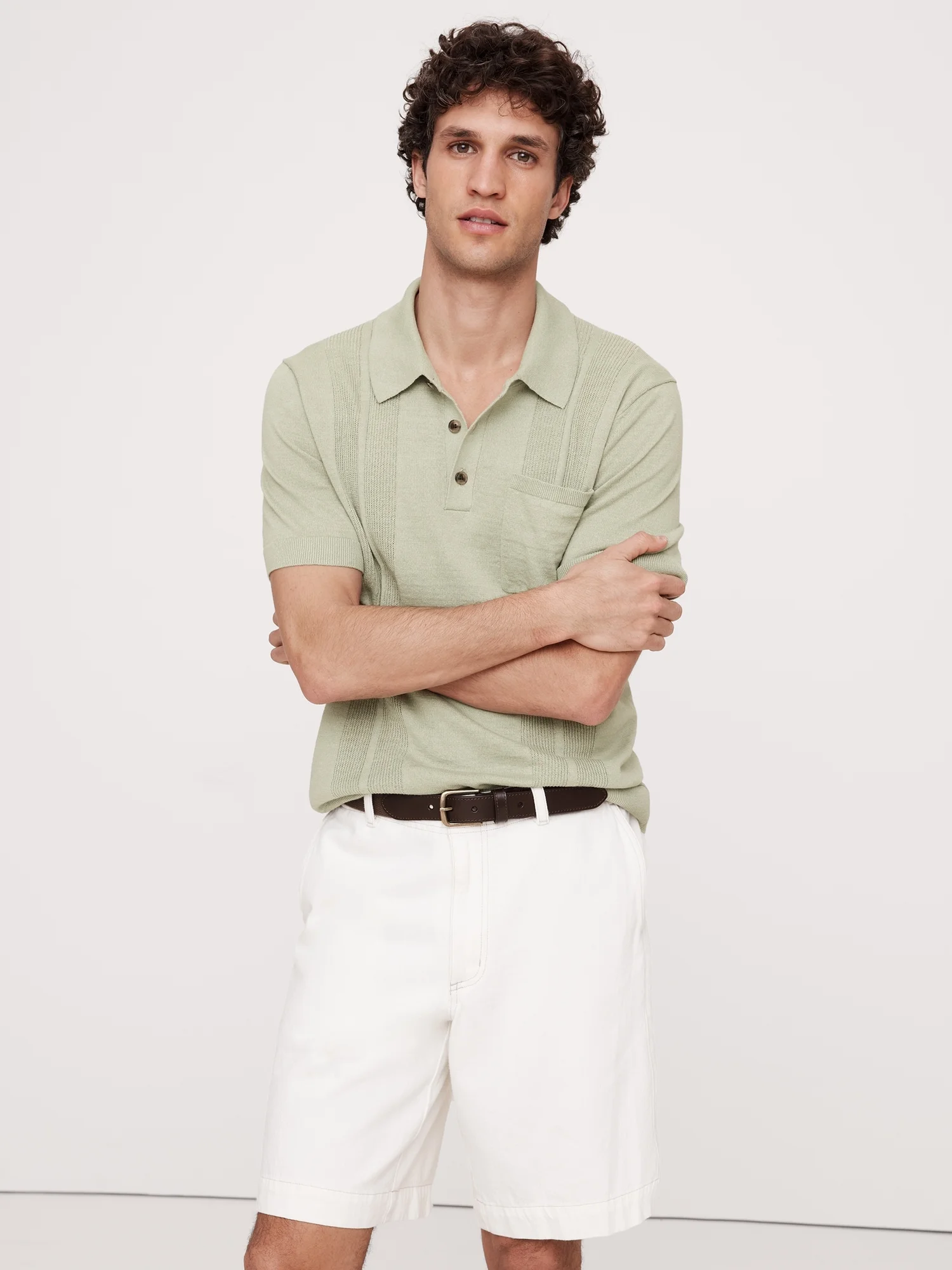 BANANA REPUBLIC Áo Len Nam Cotton Linen E