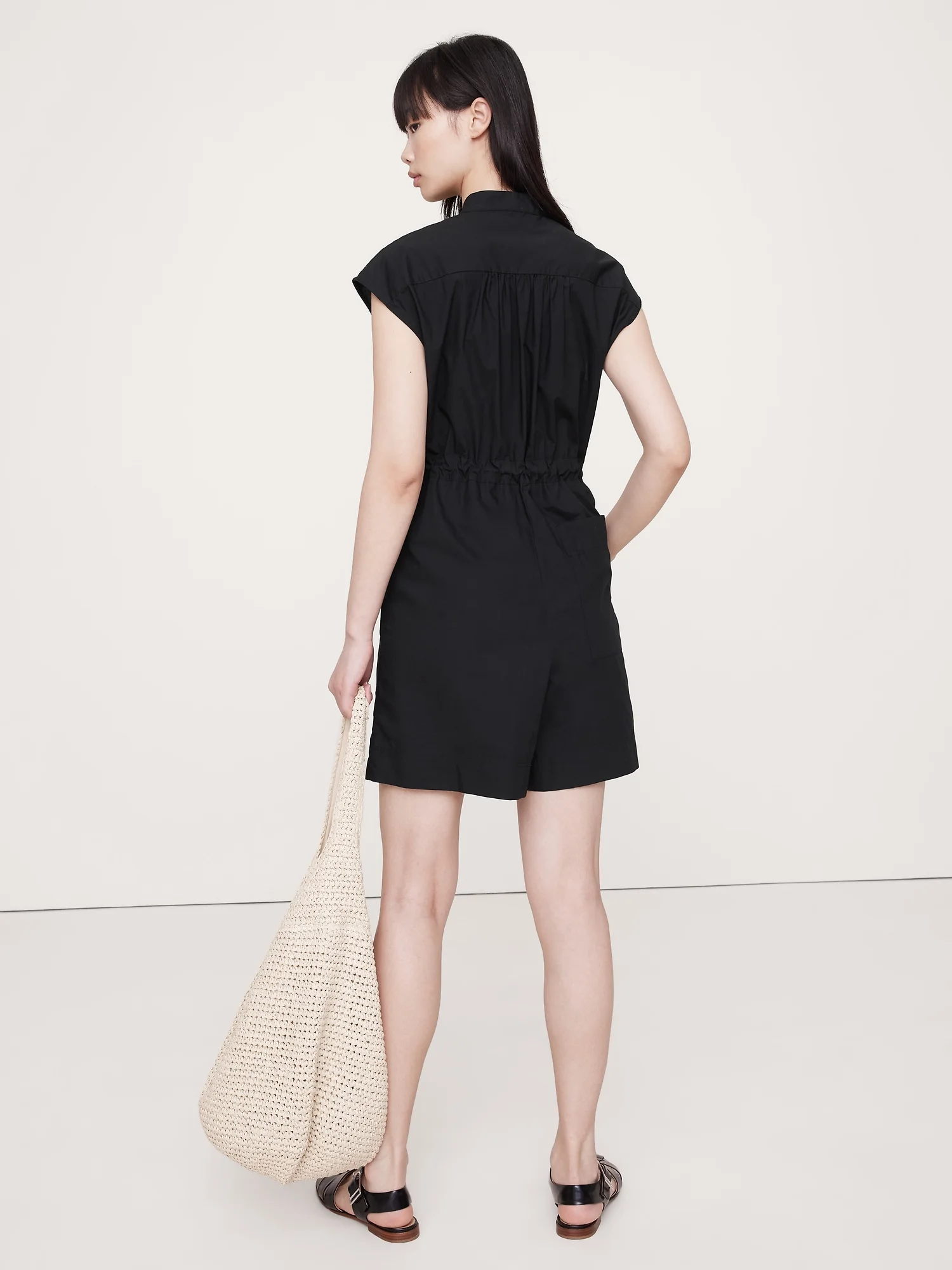 BANANA REPUBLIC Áo Liền Quần Nữ Sl Wvn Cap Slv
