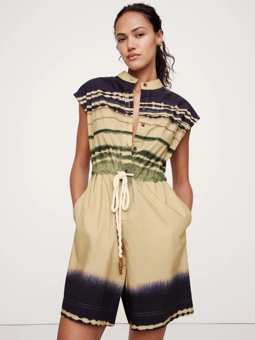 BANANA REPUBLIC Áo Liền Quần Nữ Sl Wvn Cap Slv