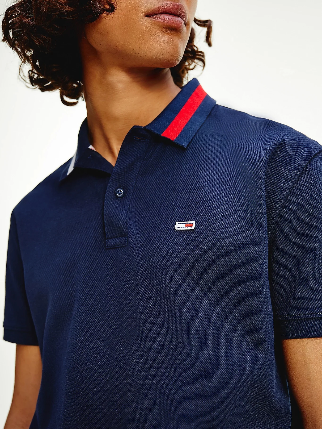TOMMY JEANS Áo Polo Flag Neck Nam Regular Fit