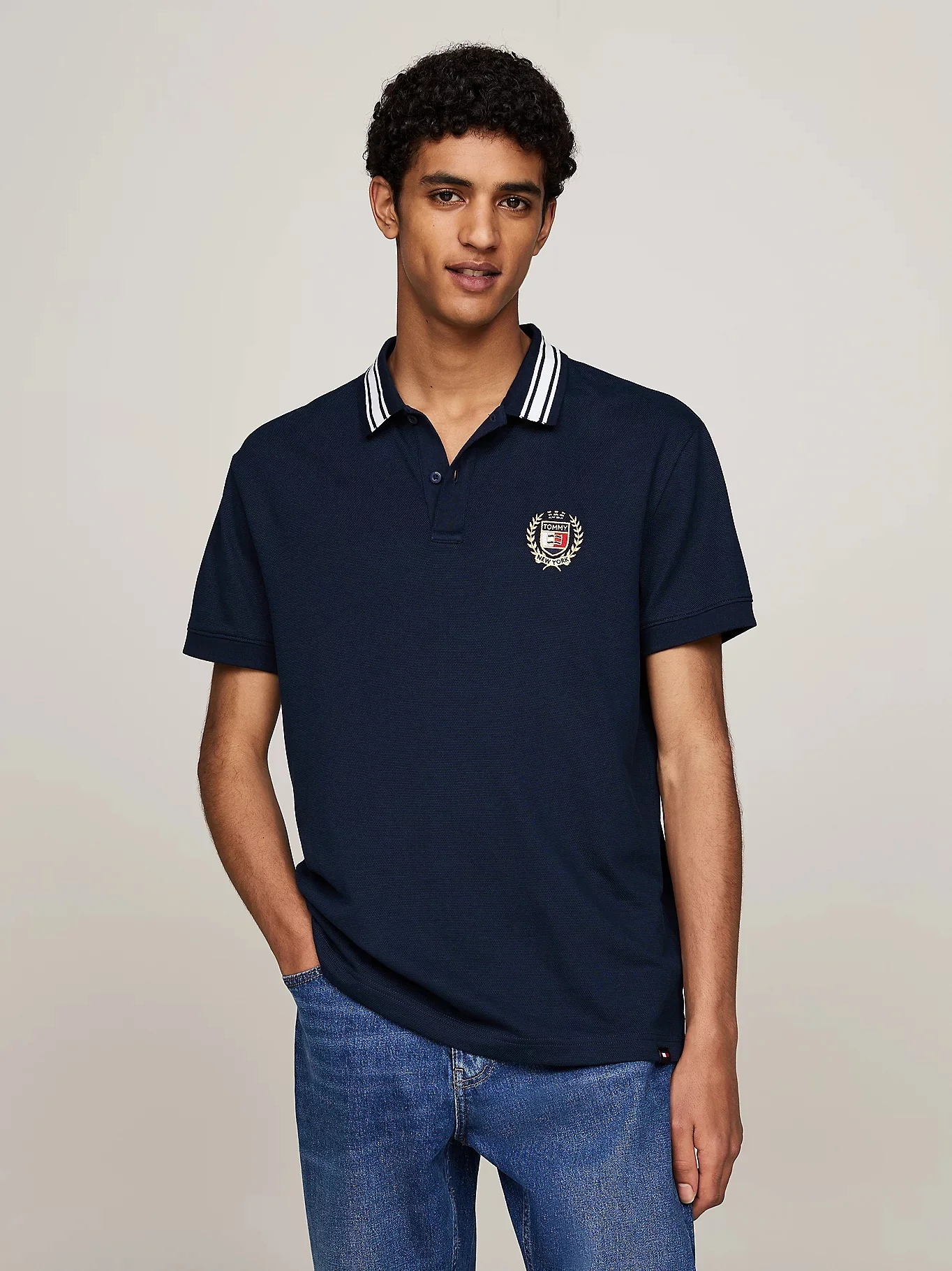 TOMMY JEANS Áo Polo Nam Tay Ngắn TJM Reg Varsity Polo