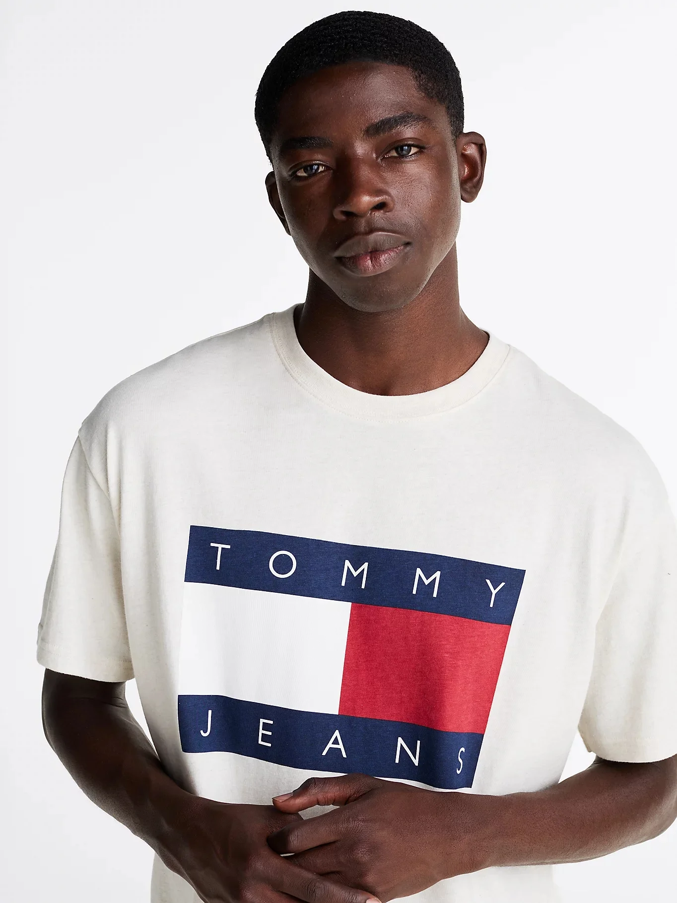 TOMMY JEANS Áo Thun Nam Tay Ngắn TJM Rlx Melange Big Flag Tee