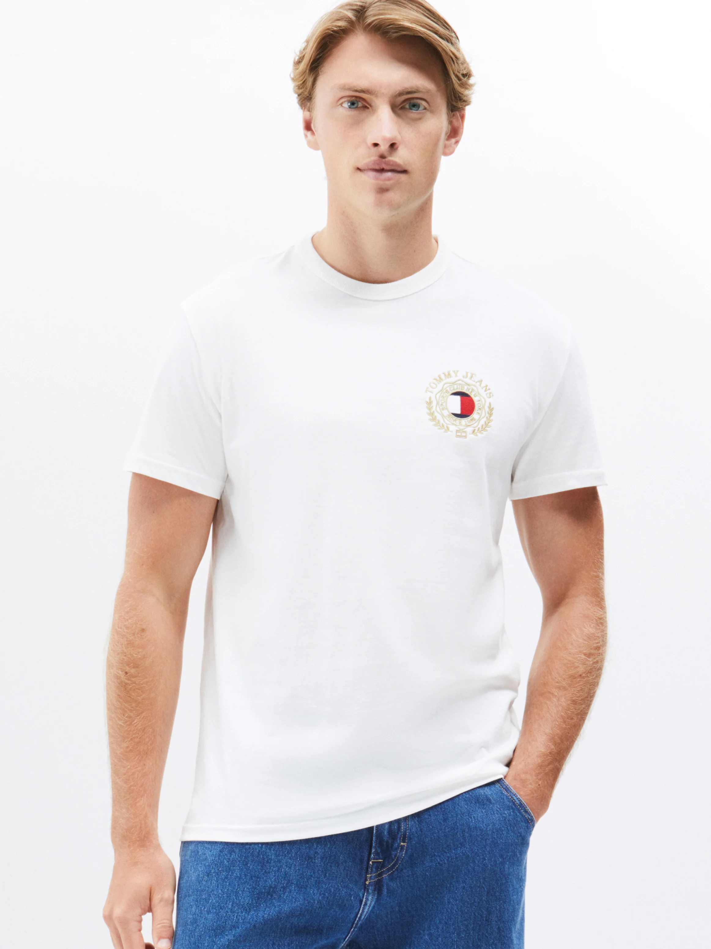 TOMMY JEANS Áo Thun Nam Tay Ngắn TJM Reg Tommy Crest Tee