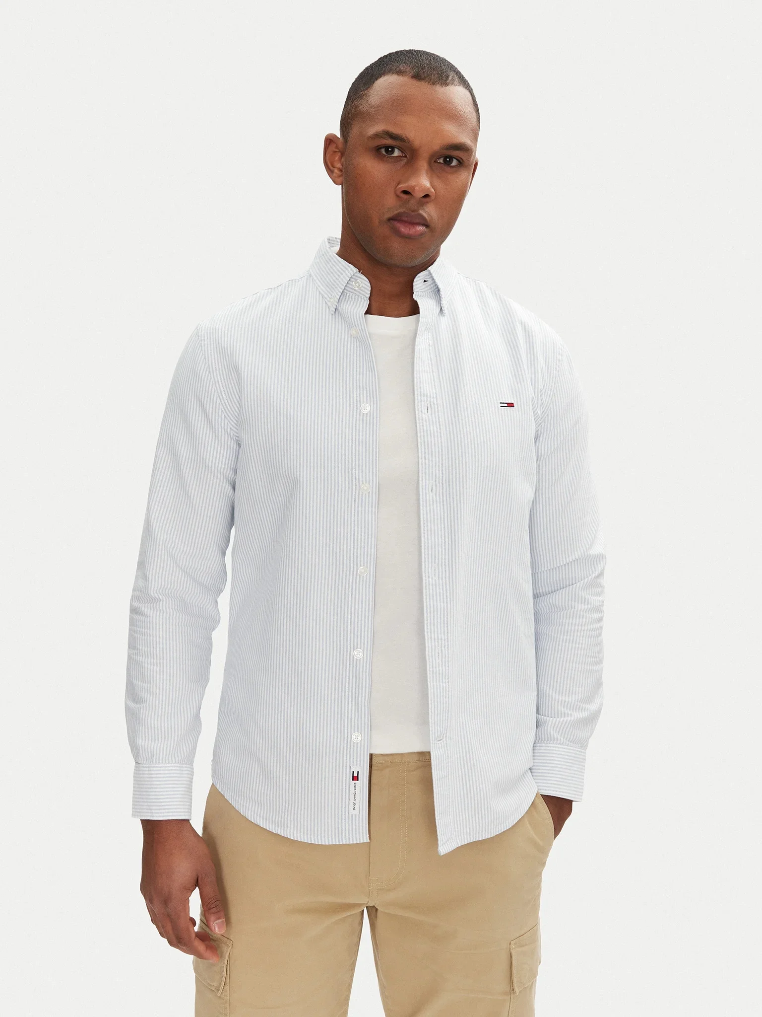 TOMMY JEANS Áo Sơ Mi Nam Tay Dài TJM Slim Strp Oxford Shirt Ext
