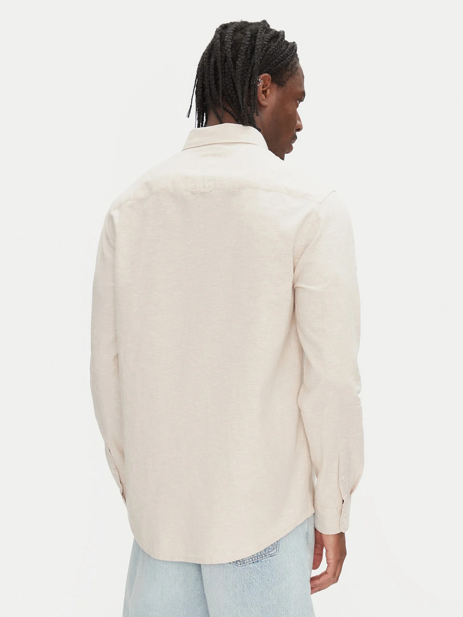 TOMMY JEANS Áo Sơ Mi Nam Tay Dài TJM Reg Linen Blend LS Shirt Ex
