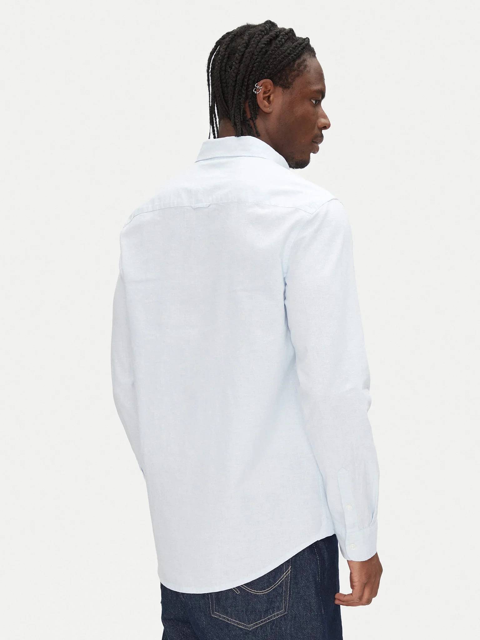 TOMMY JEANS Áo Sơ Mi Nam Tay Dài TJM Reg Linen Blend LS Shirt Ex
