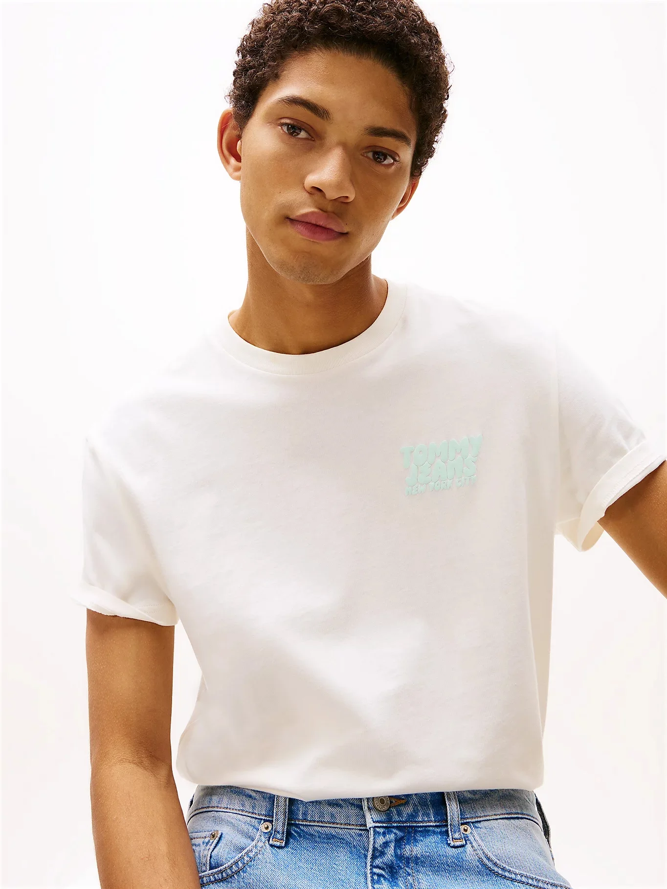 TOMMY JEANS Áo Thun Nam Tay Ngắn TJM Reg Bubble Back SS Tee Ext