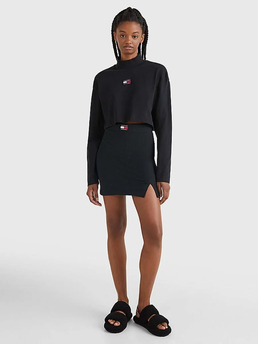 TOMMY JEANS Chân Váy Nữ TJW Badge Rib Mini Skirt