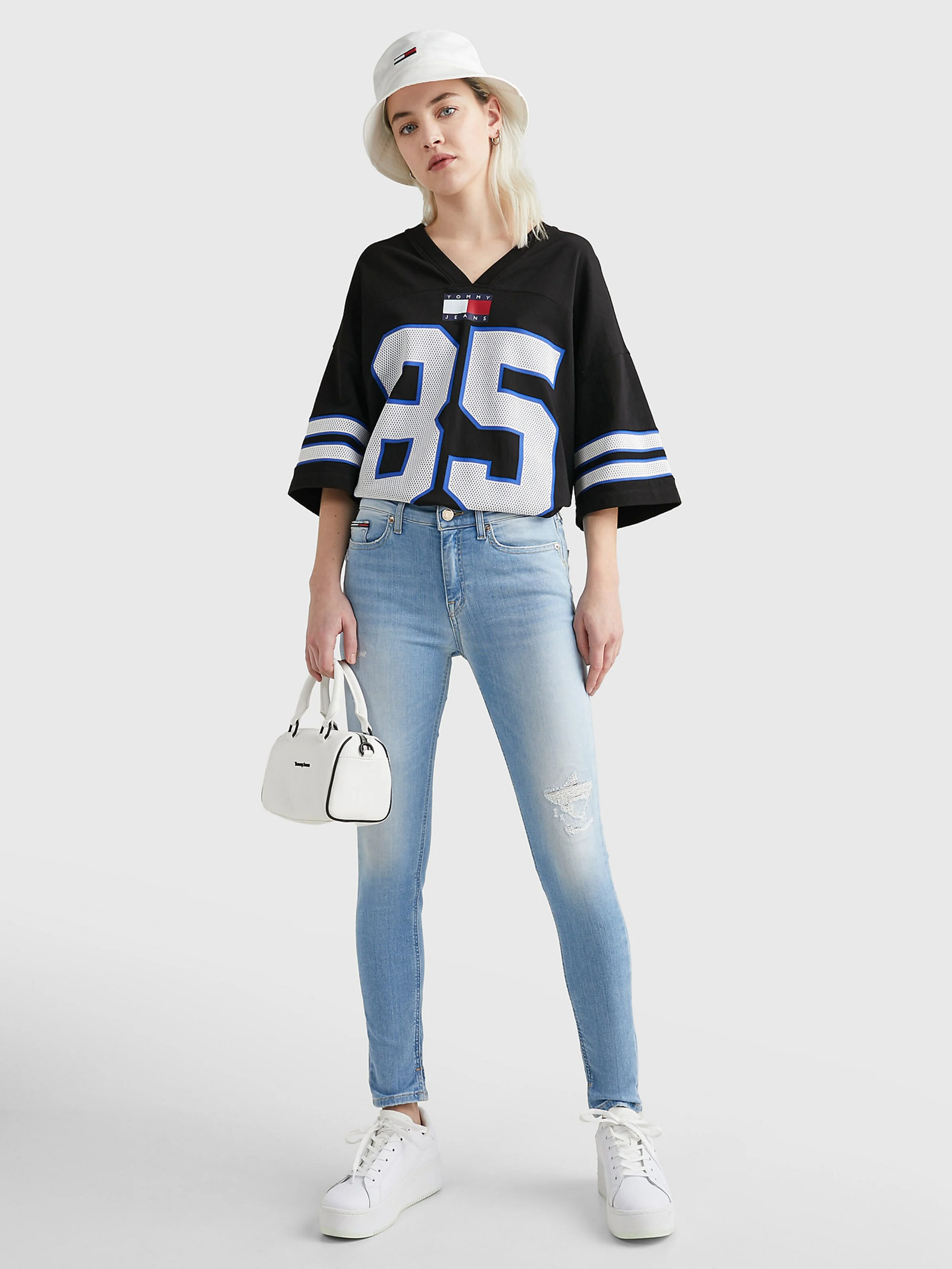 TOMMY JEANS Quần Jeans Nữ Nora Mr SKN Ankl SPLT Hem BG2217