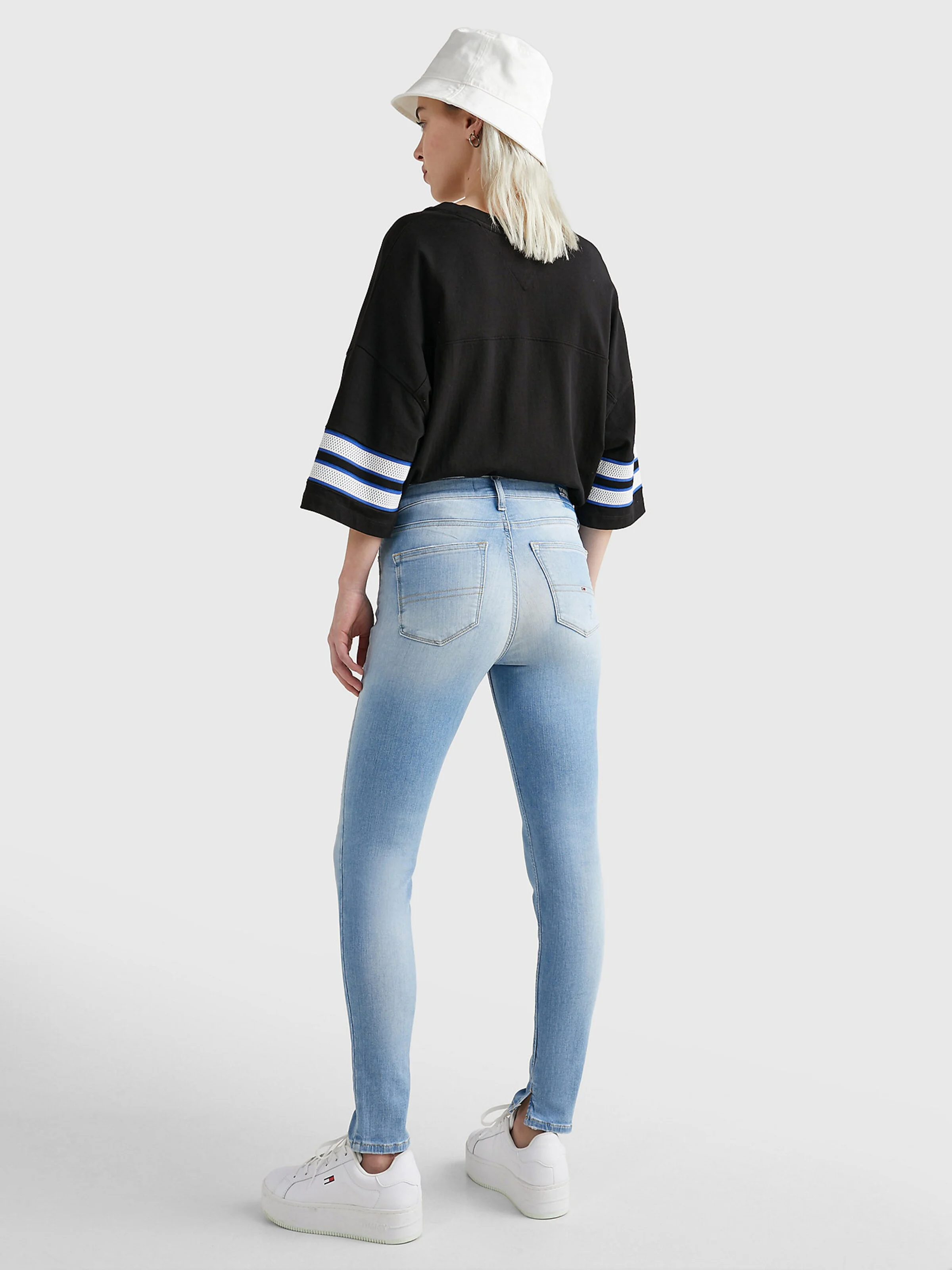 TOMMY JEANS Quần Jeans Nữ Nora Mr SKN Ankl SPLT Hem BG2217