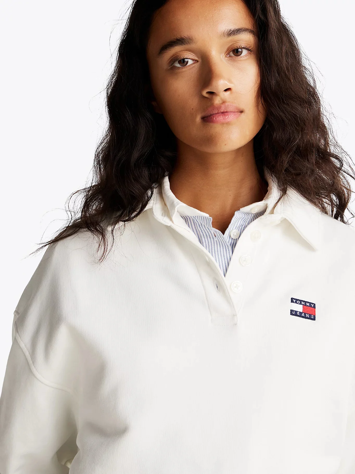 TOMMY JEANS Áo Polo Nữ Tay Dài TJW Boxy Badge Polo HWK
