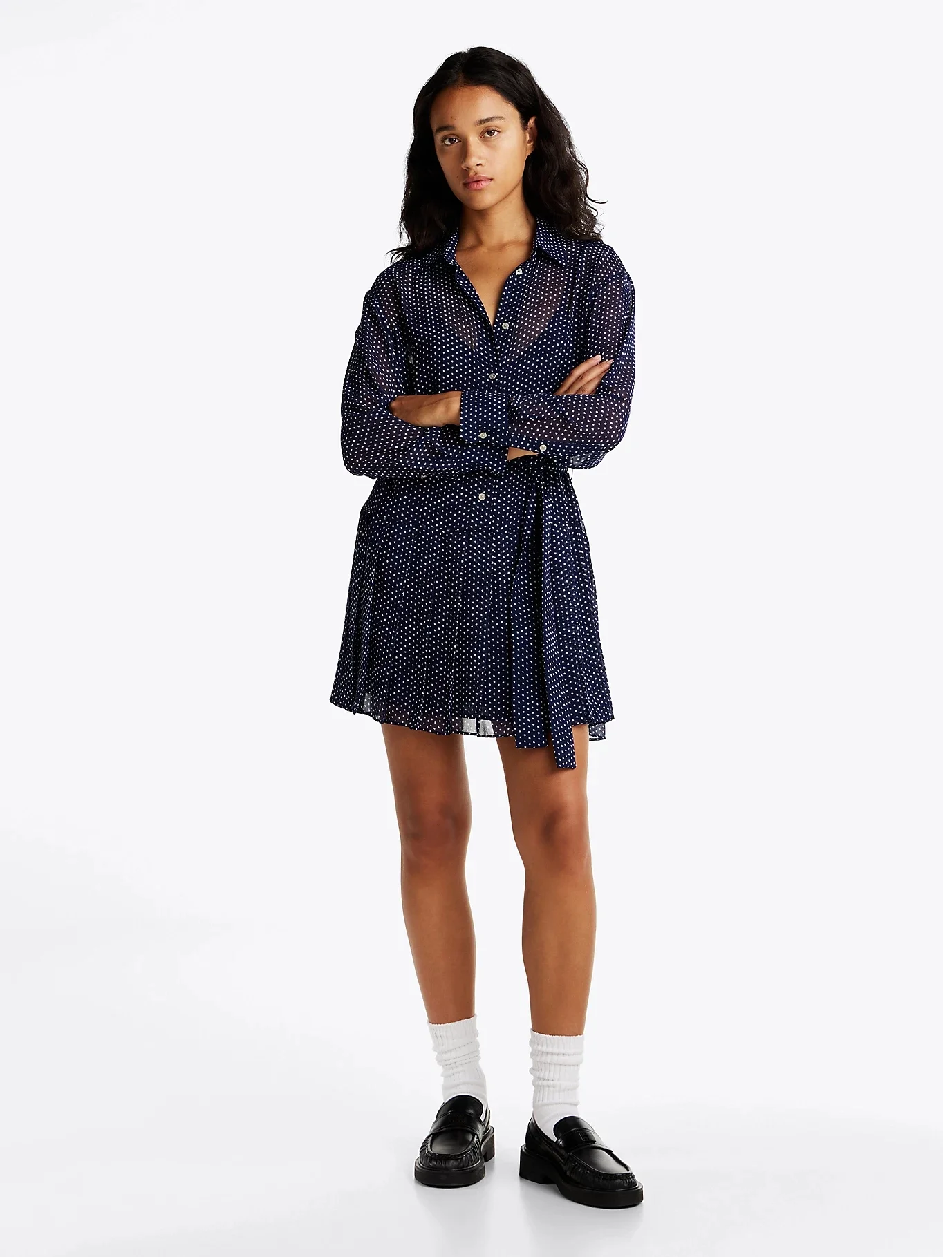 TOMMY JEANS Đầm Nữ TJW Star Mini Shirt Dress Ext
