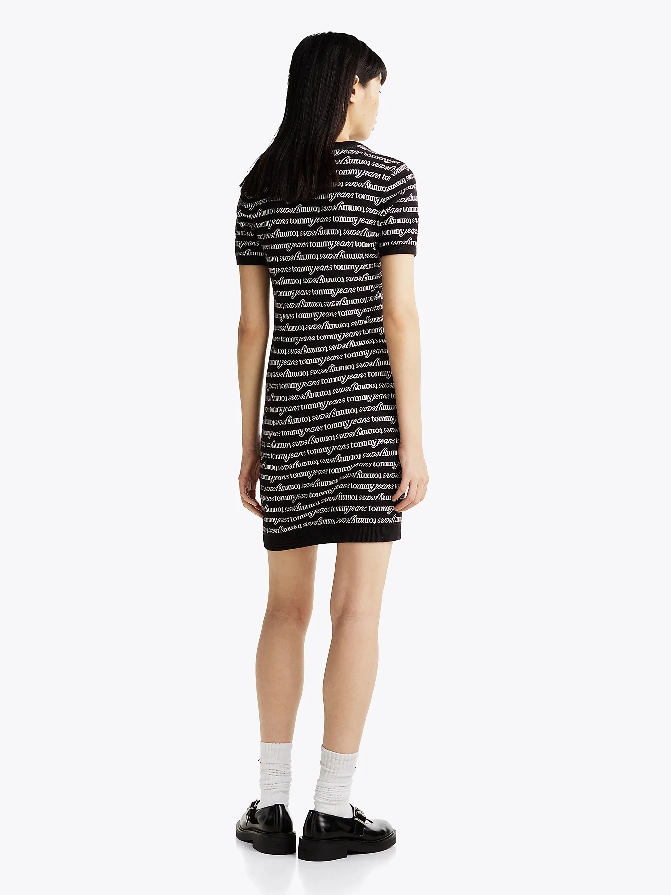 TOMMY JEANS Đầm Nữ TJW Script Aop Sweater Dress
