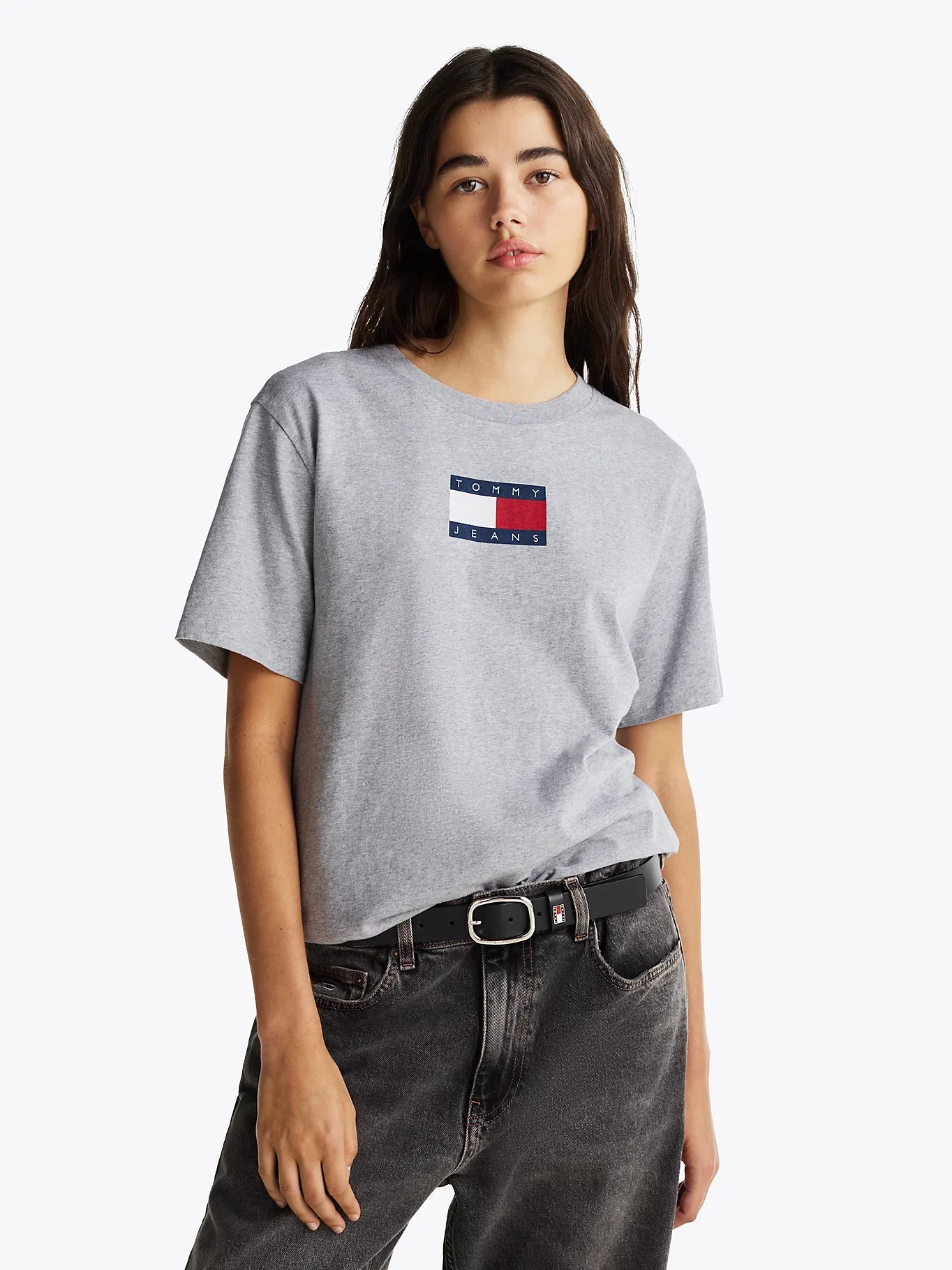 TOMMY JEANS Áo Thun Nữ Tay Ngắn TJW Rlx Melange Flag Tee