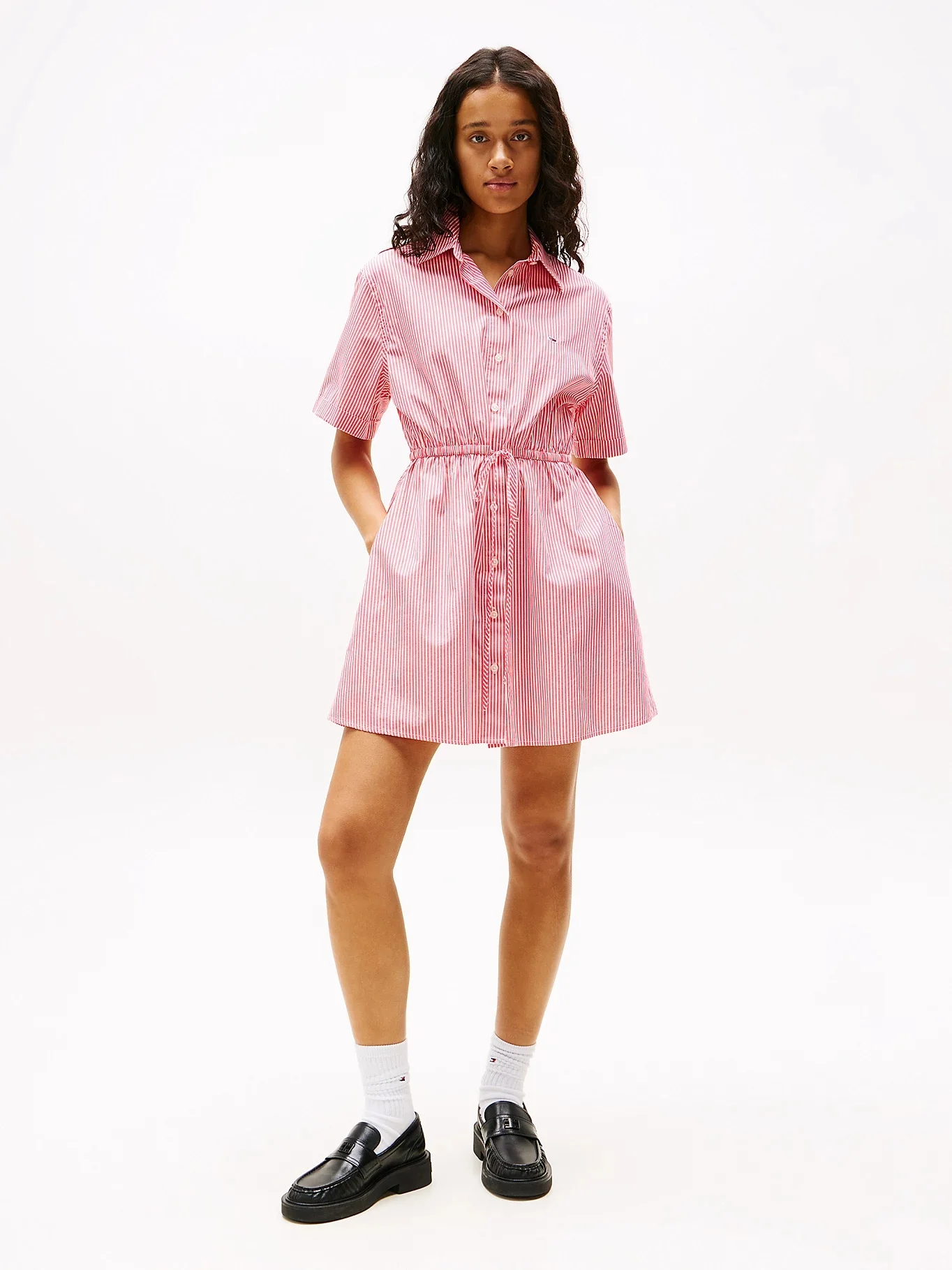 TOMMY JEANS Đầm Nữ TJW Mini Stripe Shirt Dress