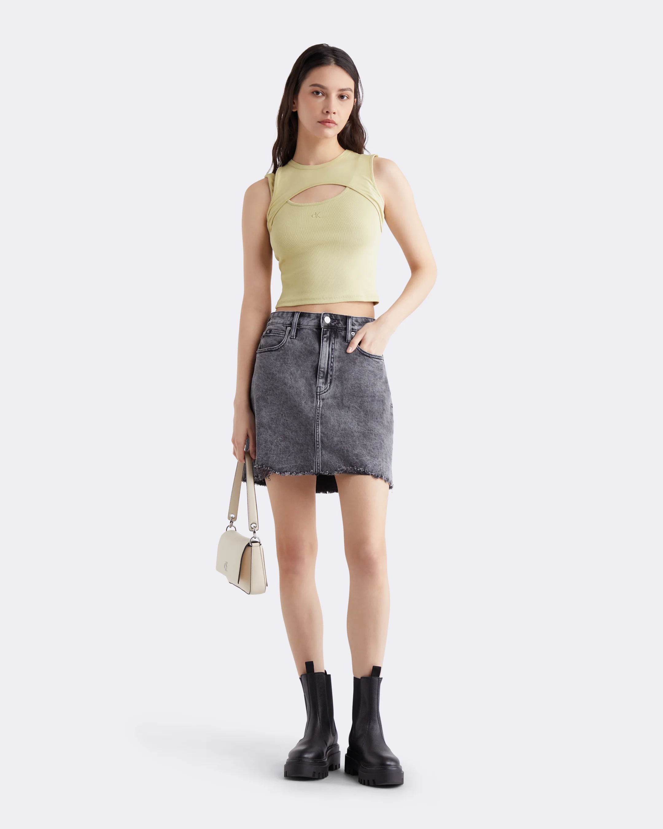 CK JEANS Áo Ba Lỗ Nữ Slim Fit