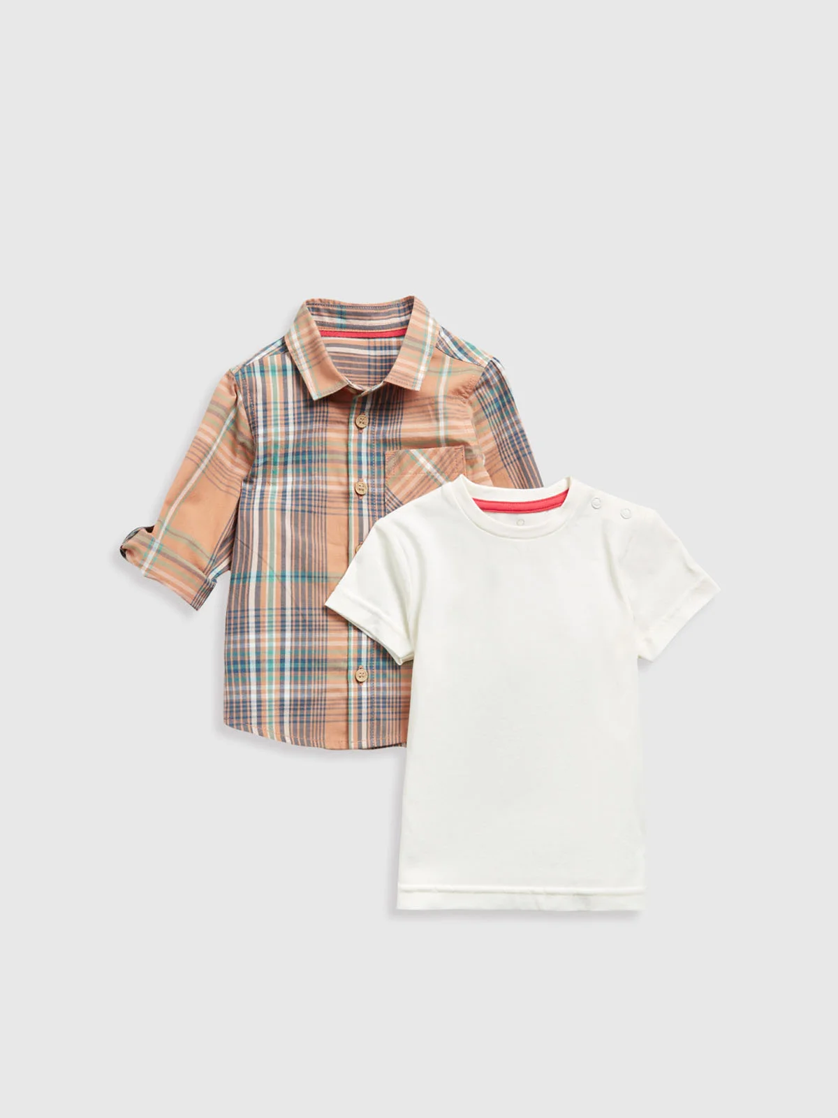 mothercare Set 2 món - áo sơ mi, áo thun bé trai