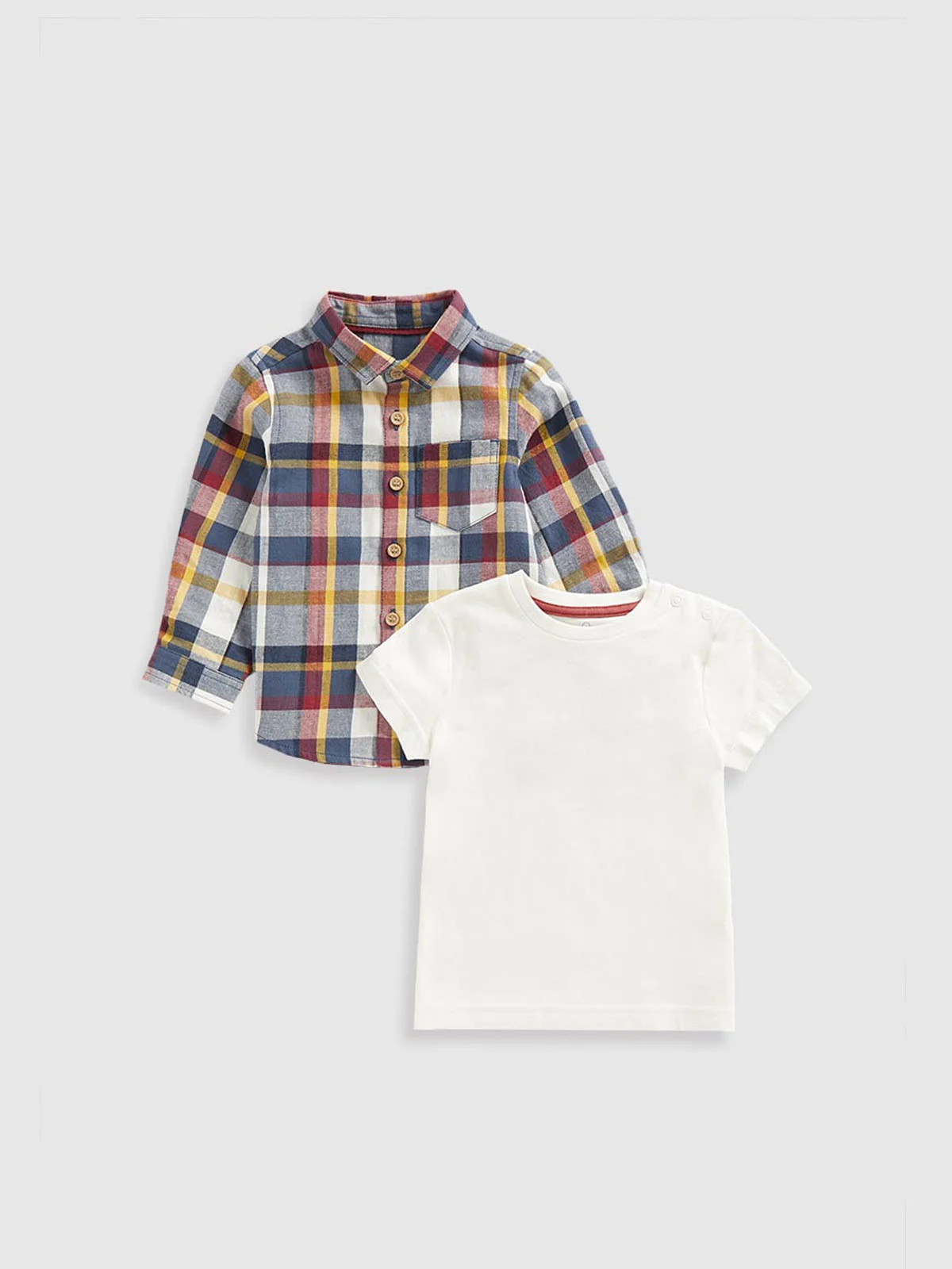 mothercare Set 2 món - áo sơ mi, áo thun bé trai