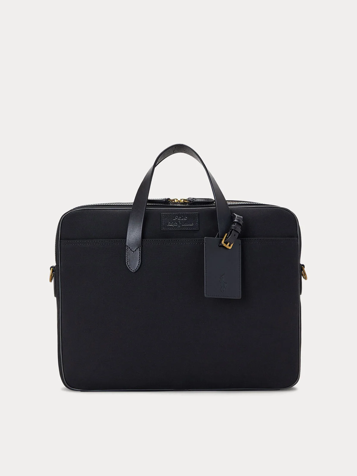 POLO RALPH LAUREN Túi Laptop Nam Leather-Trim Canvas Briefcase
