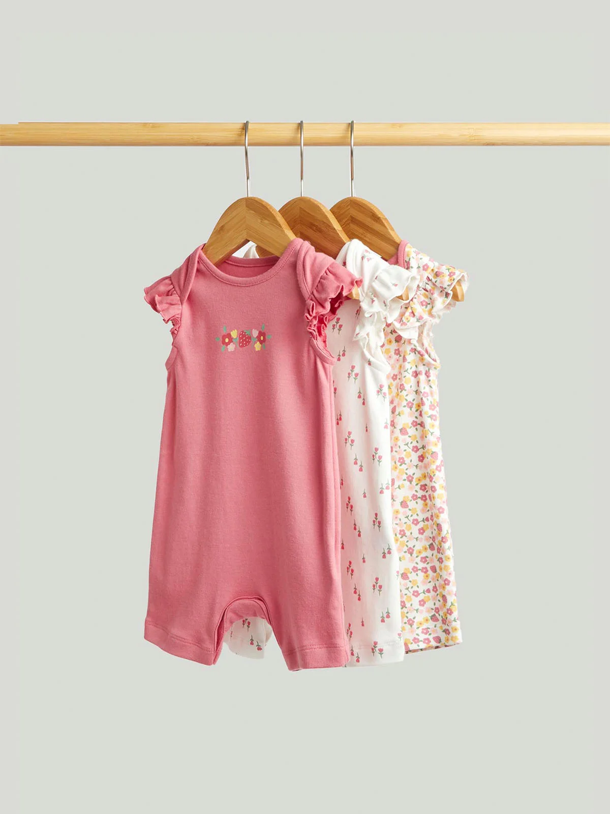 mothercare Bộ 3 áo liền quần bé gái