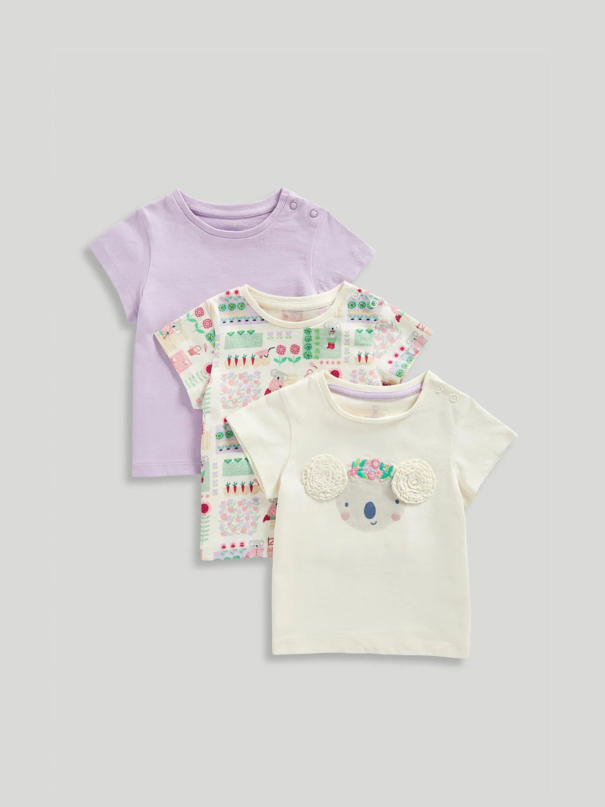 mothercare Bộ 3 áo thun bé gái