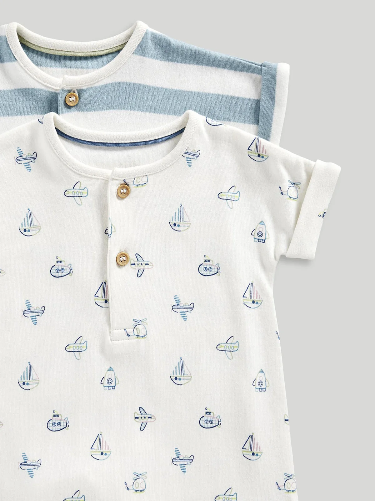 mothercare Bộ 2 áo liền quần bé trai