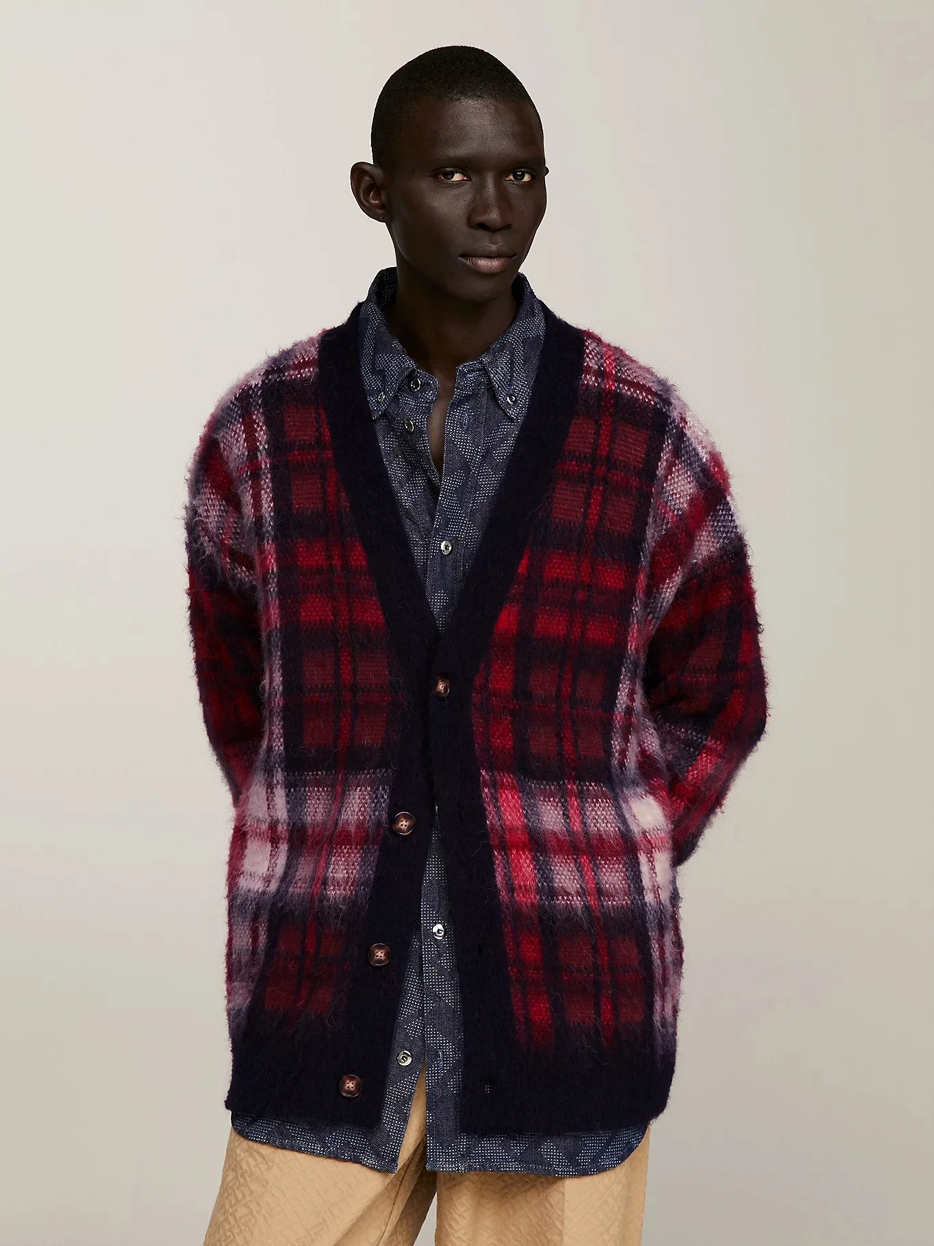 TOMMY HILFIGER Áo Cardigan Nam Tay Dài THC DG Check Cardi