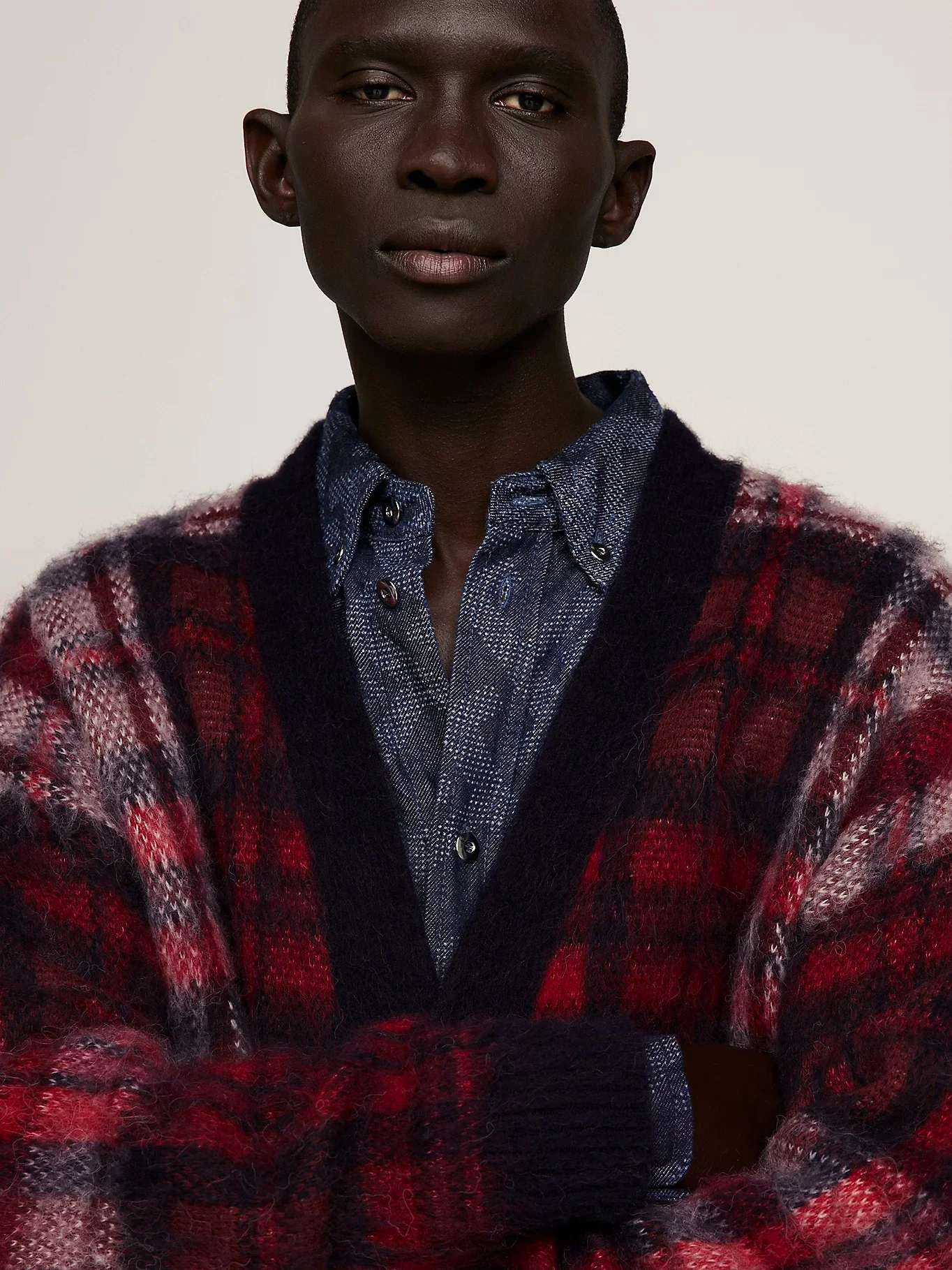 TOMMY HILFIGER Áo Cardigan Nam Tay Dài THC DG Check Cardi
