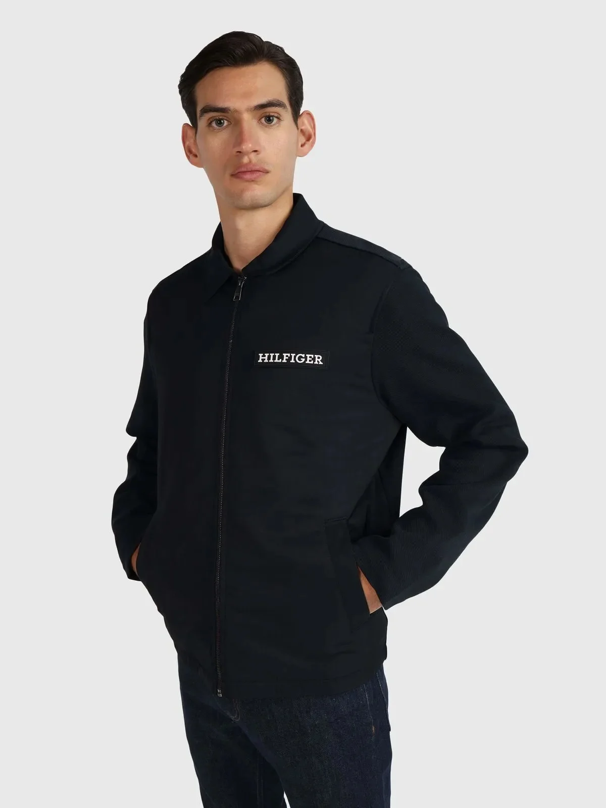 TOMMY HILFIGER Áo Khoác Nam Tay Dài Monotype Mix Media Ivy Jacket