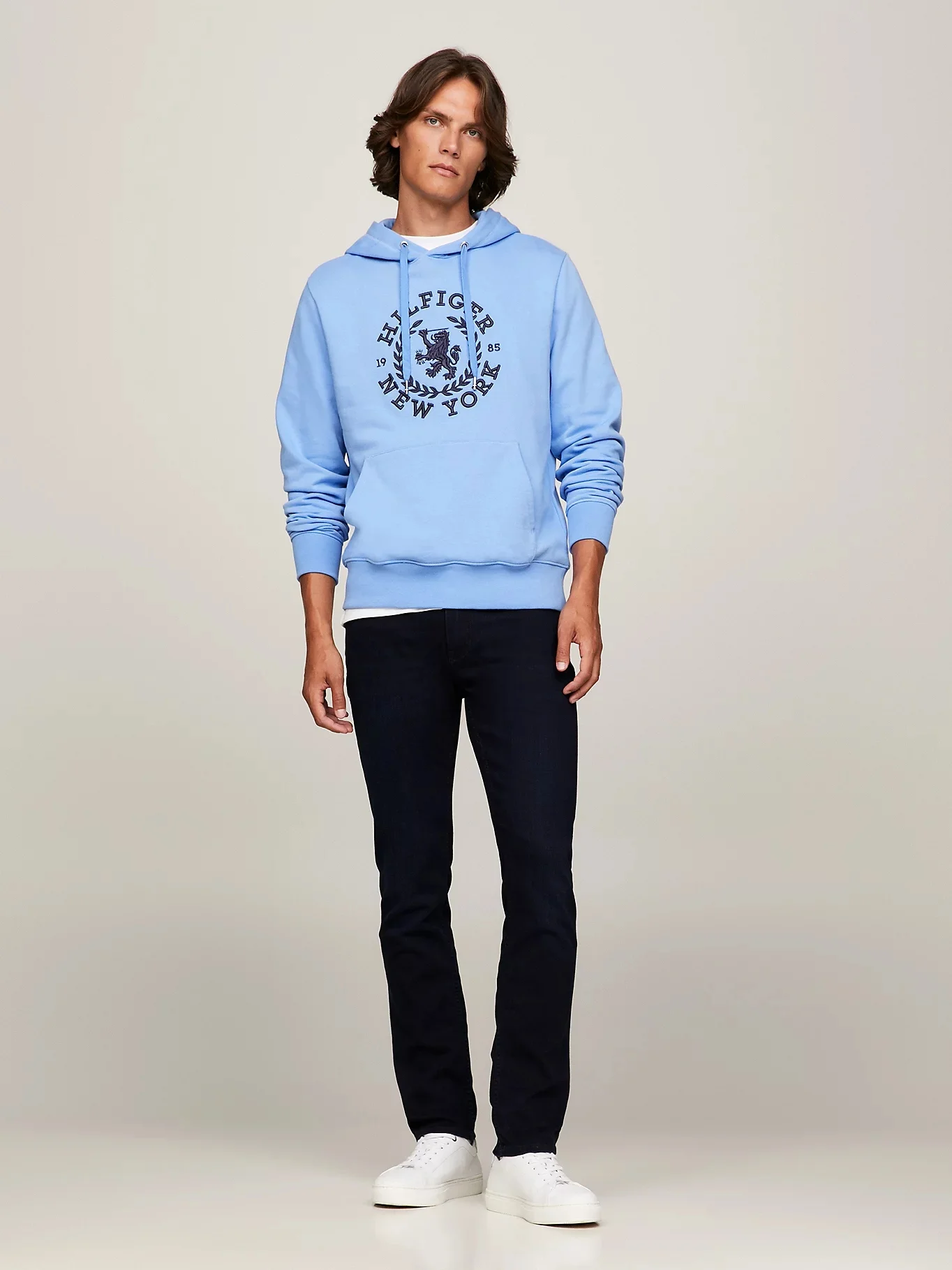 TOMMY HILFIGER Quần Jeans Nam Straight Denton PSTR James Bl-BK