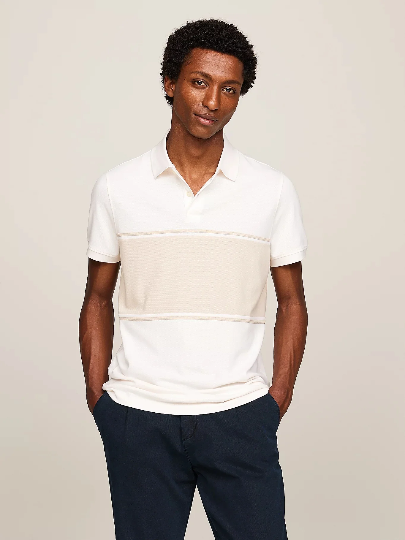 TOMMY HILFIGER Áo Polo Nam Tay Ngắn Colorblock Reg Polo