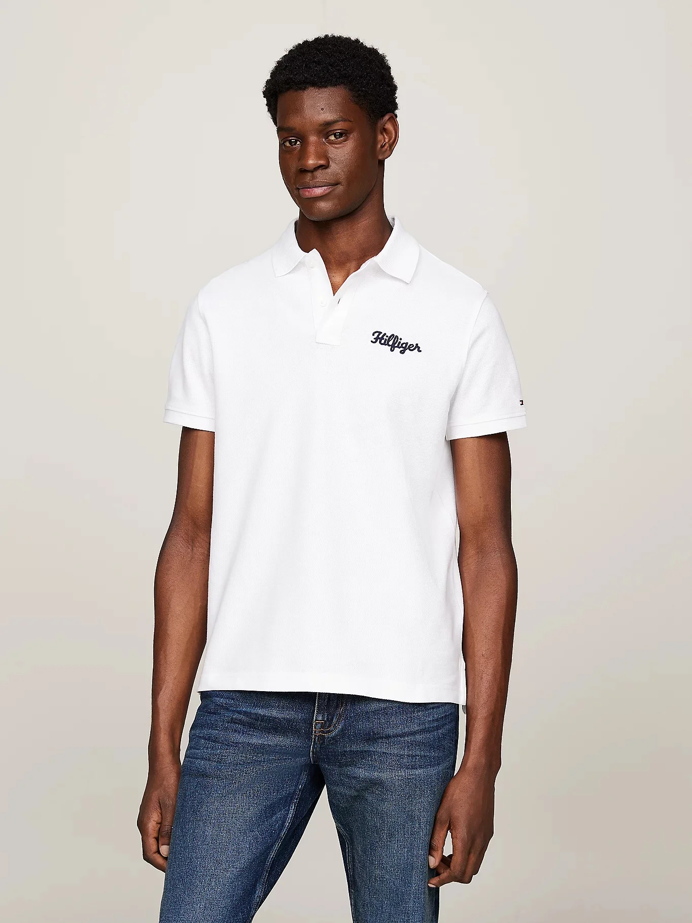 TOMMY HILFIGER Áo Polo Nam Tay Ngắn Hilfiger Chainstitch Reg Polo
