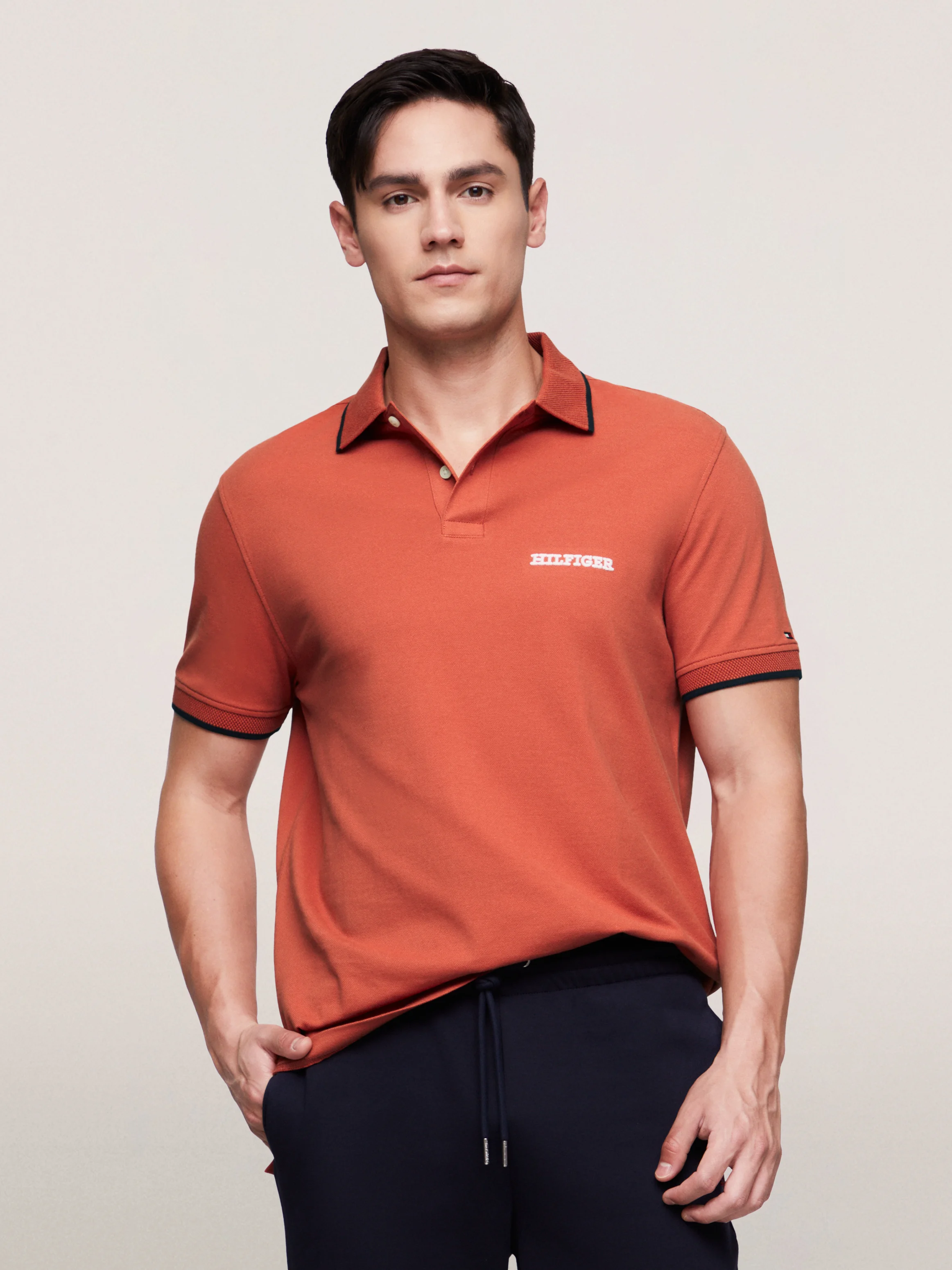 TOMMY HILFIGER Áo Polo Nam Tay Ngắn Monotype Graphic Reg Polo