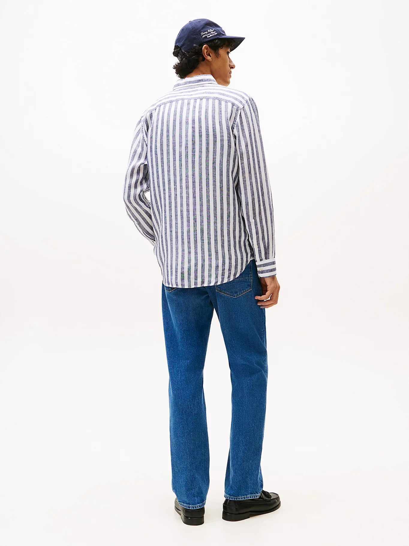 TOMMY HILFIGER Áo Sơ Mi Nam Tay Dài Linen Bengal Stripe RF Shirt