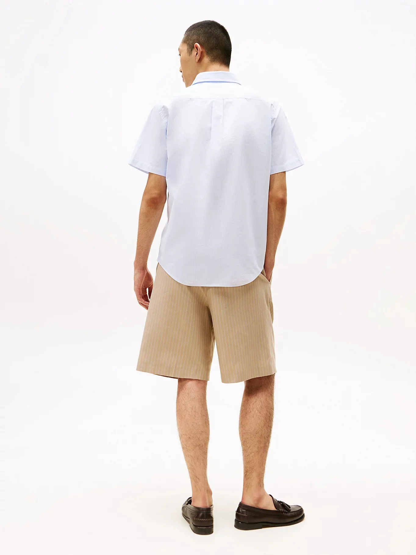 TOMMY HILFIGER Áo Sơ Mi Nam Tay Ngắn LW Poplin Stripe S/S Shirt