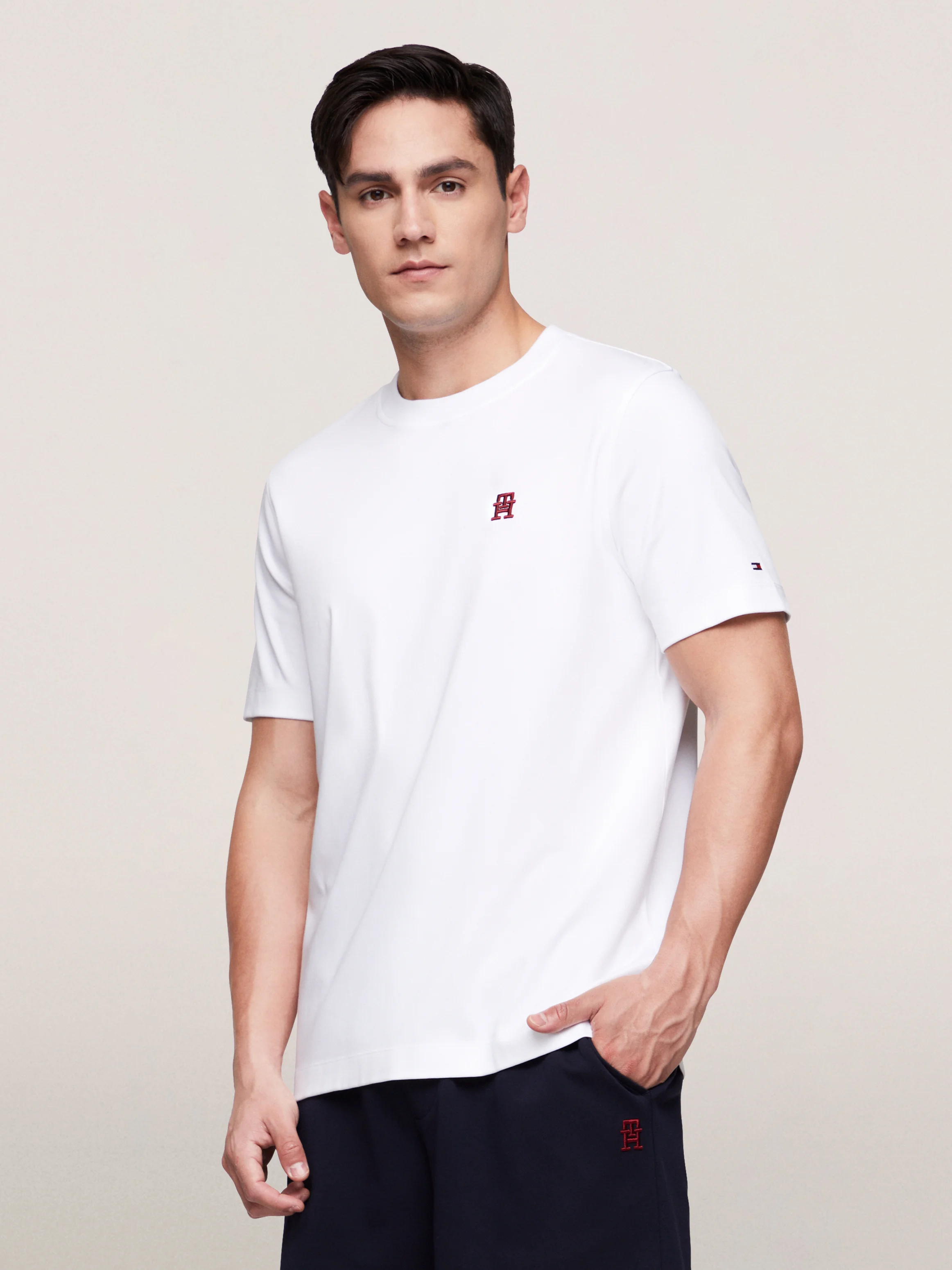 TOMMY HILFIGER Áo Thun Nam Tay Ngắn Monogram IMD Interlock Tee