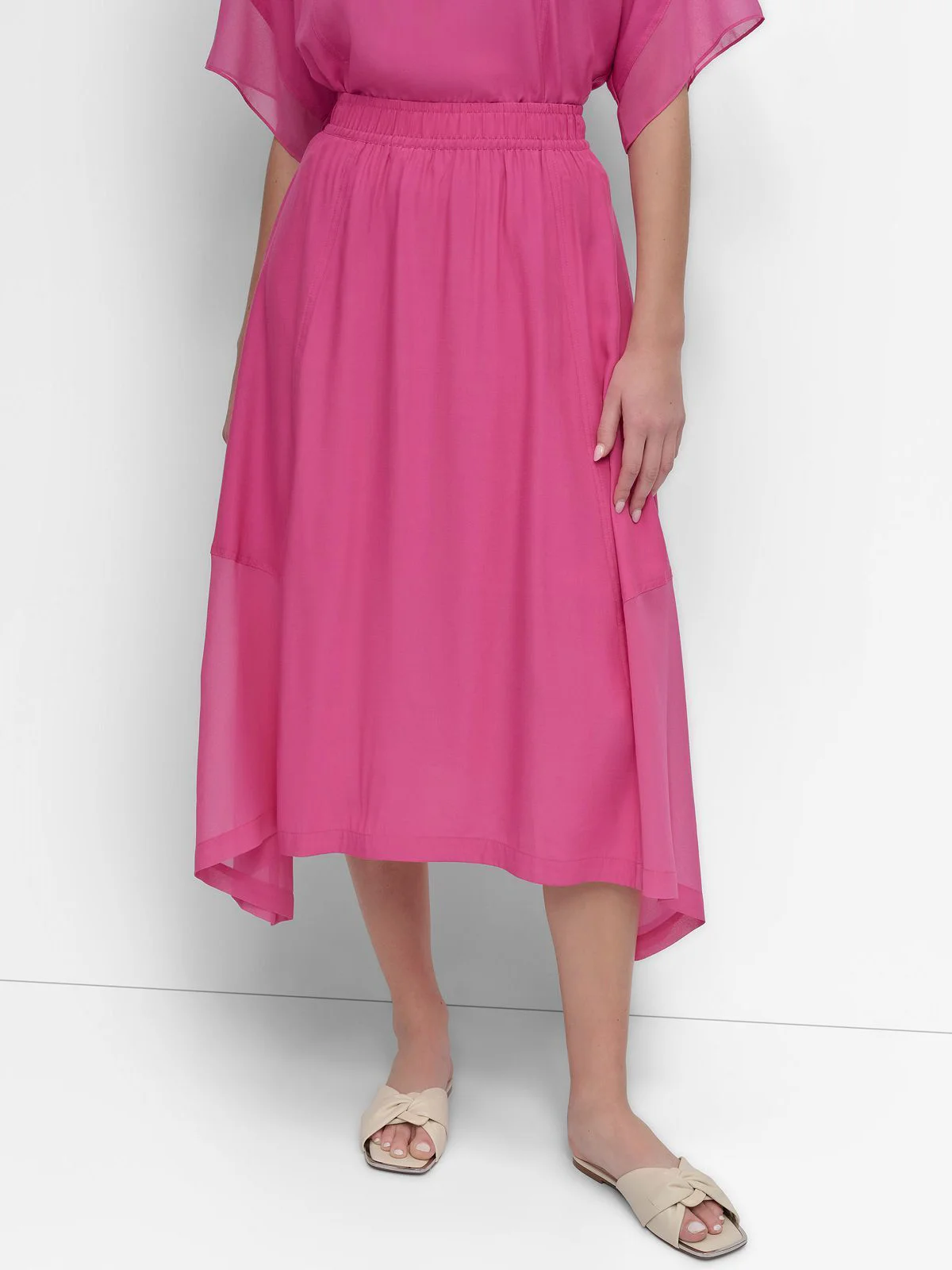DKNY Chân Váy Nữ Hndkrchf Hem Mix Med