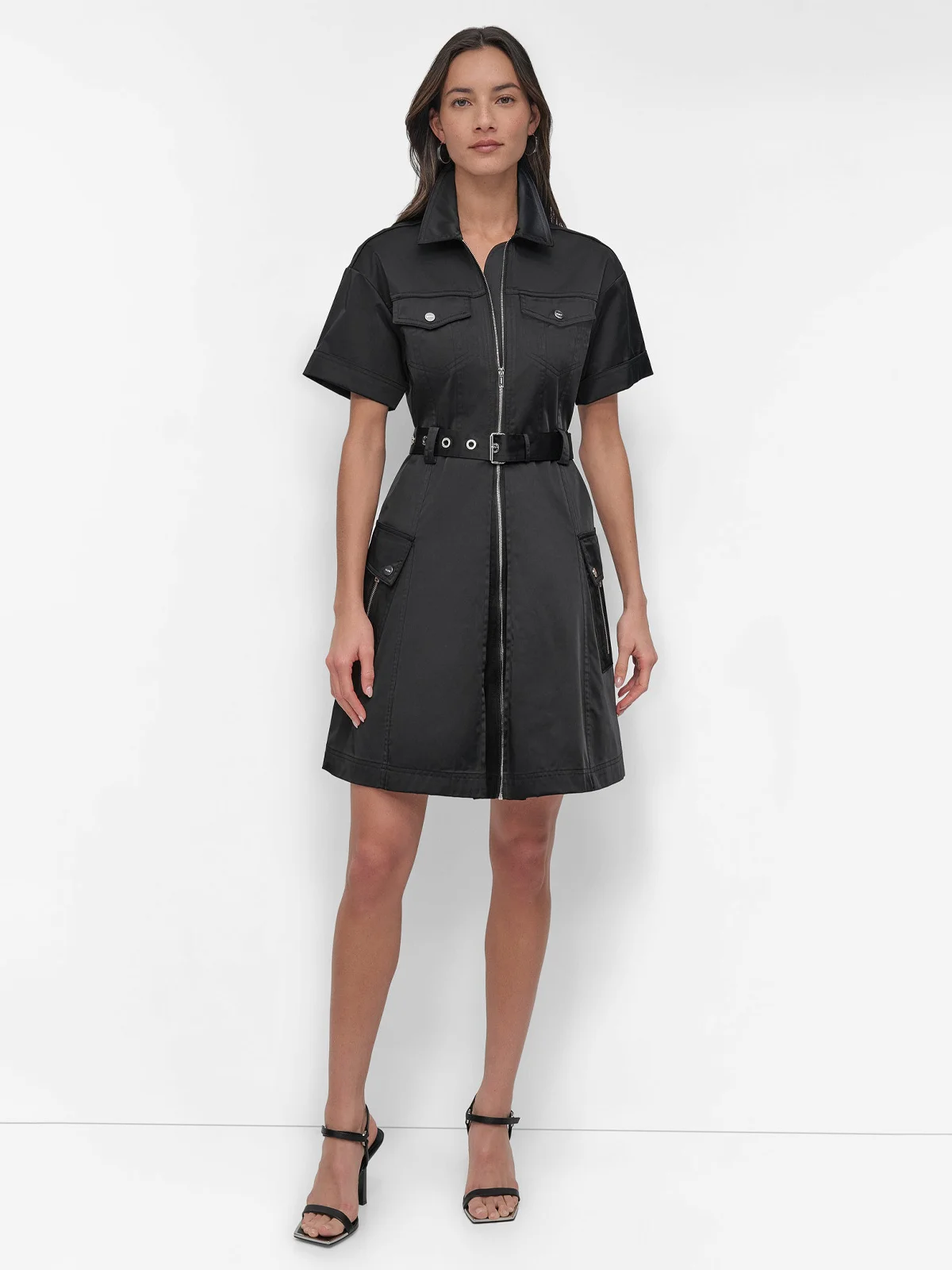 DKNY Đầm Nữ Shirt Dress W Front Zip