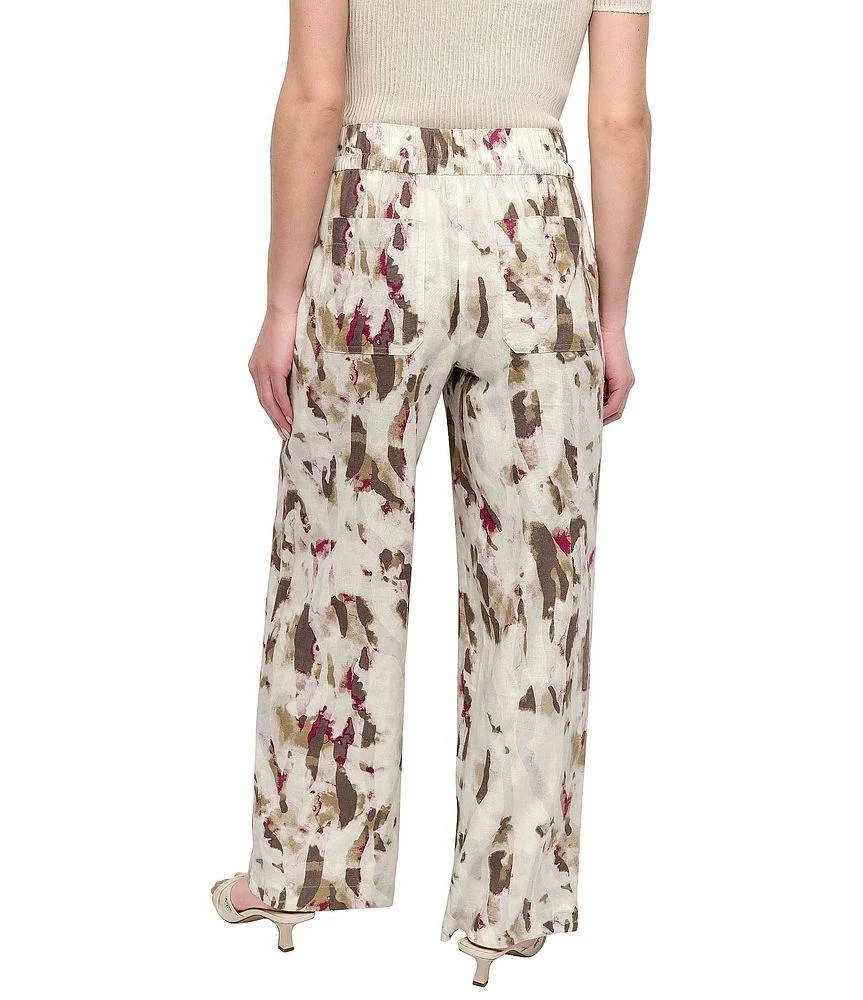 DKNY Quần Dài Nữ Prtd Linen Viscose Pullon Pant