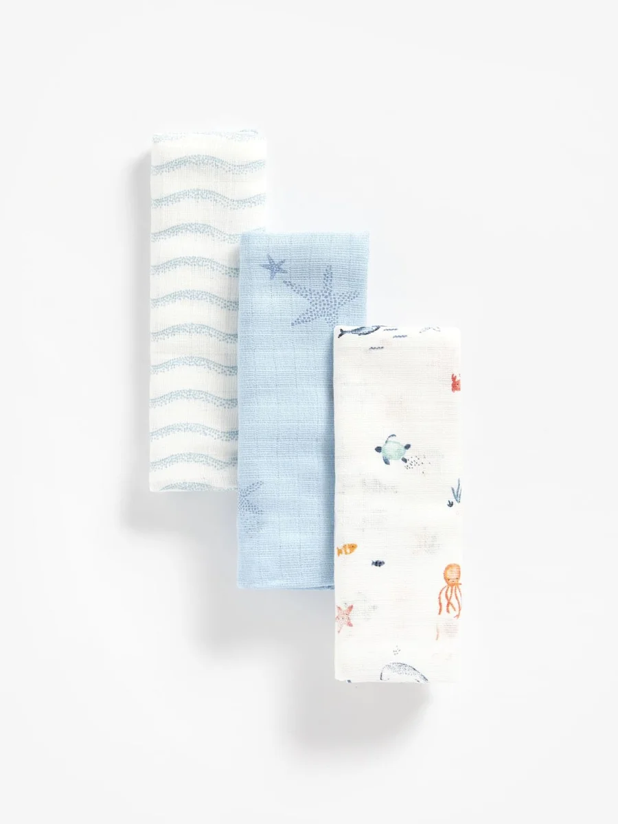 mothercare Bộ 3 khăn xô nhiều màu 60 x 60 cm