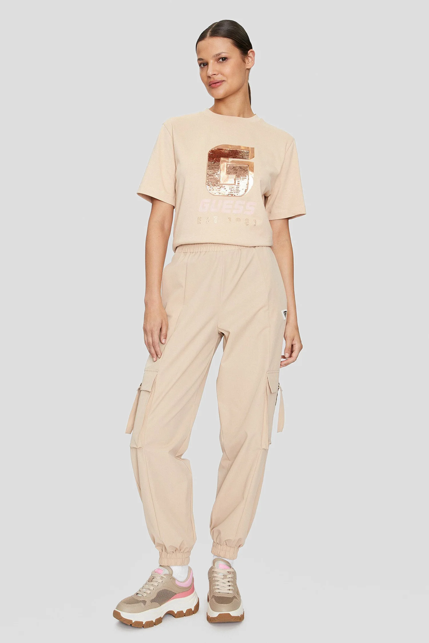 GUESS ATHLEISURE Áo Thun Kiểu Thể Thao Nữ - Ins Ss T-Shirt