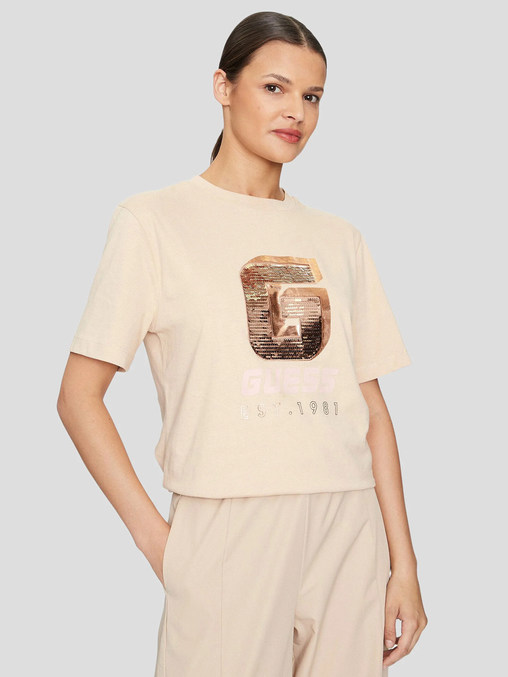 GUESS ATHLEISURE Áo Thun Kiểu Thể Thao Nữ - Ins Ss T-Shirt