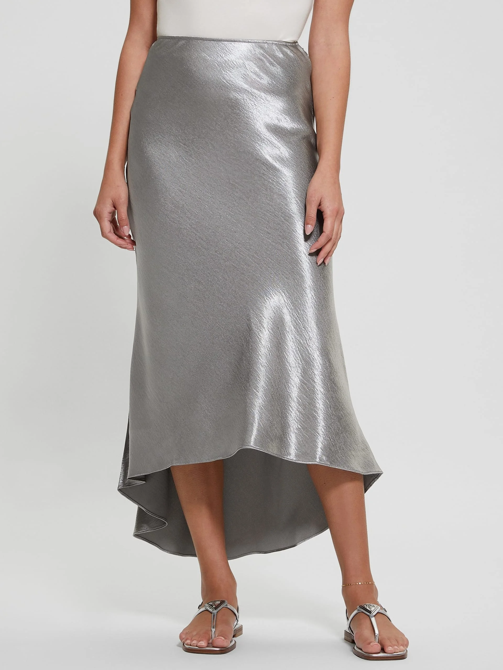 GUESS WOMAN Chân Váy Nữ - Lilya Satin Midi Skirt