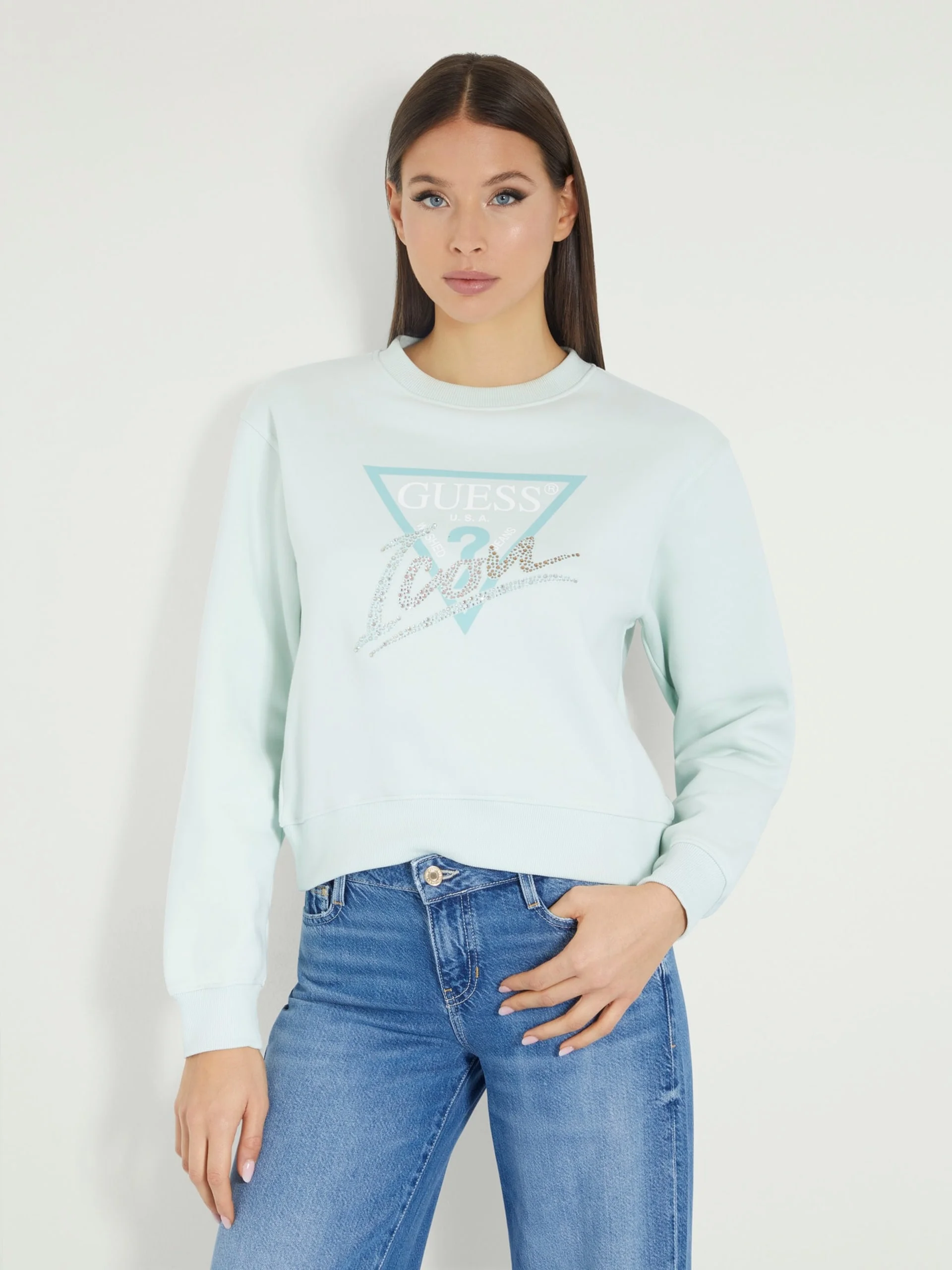 GUESS WOMAN Áo Nỉ Nữ - Cn Icon Sweatshirt