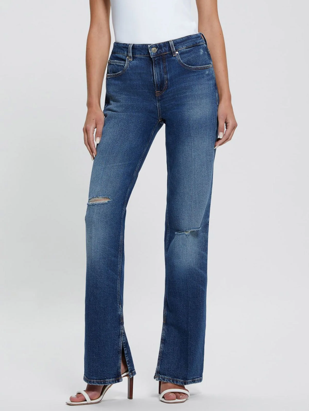 GUESS WOMAN Quần Jeans Nữ - Paulette Flare Split