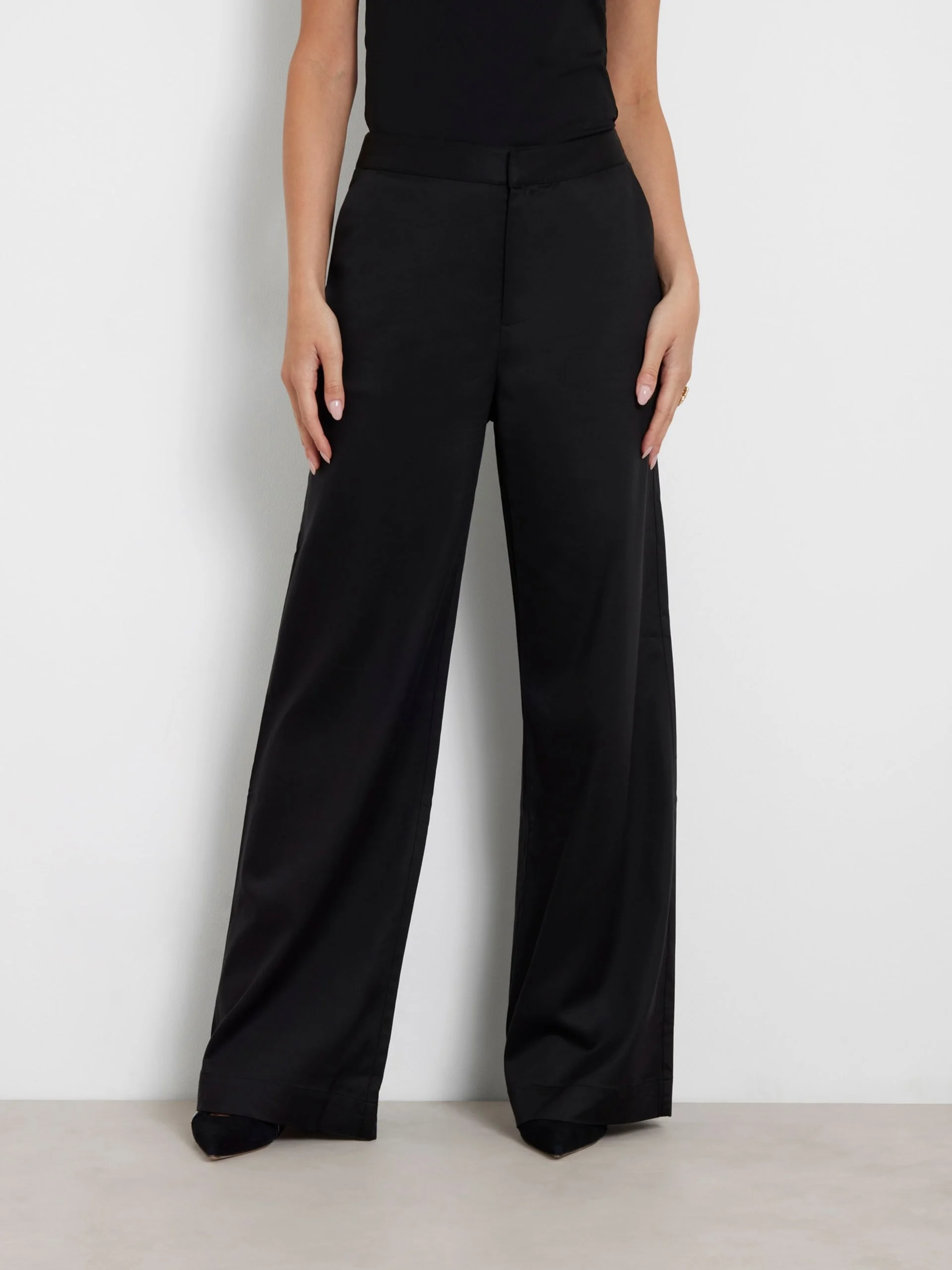 GUESS WOMAN Quần Dài Vải Nữ - Layla Twill Pant