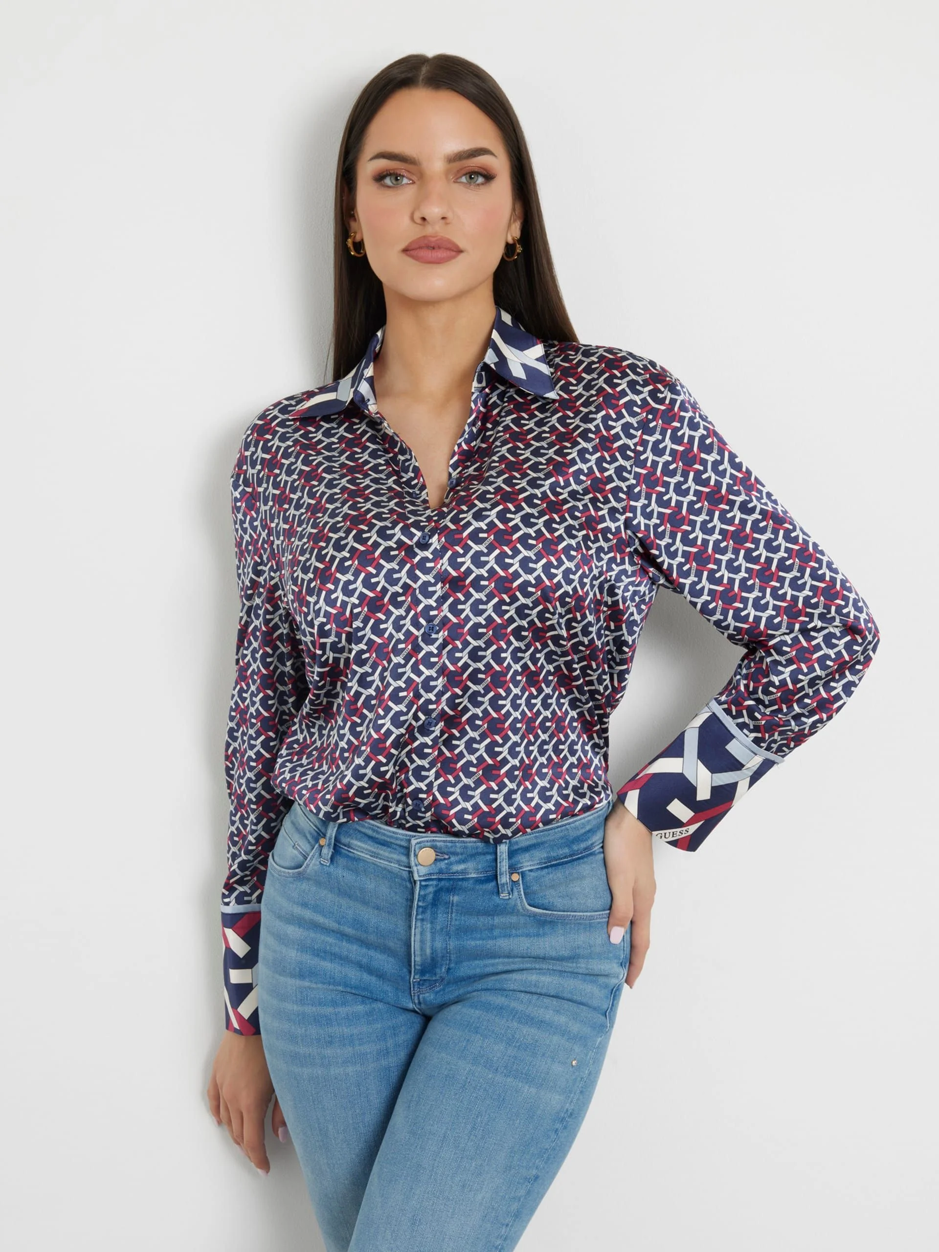 GUESS WOMAN Áo Sơ Mi Nữ - Ls Alexandra Shirt