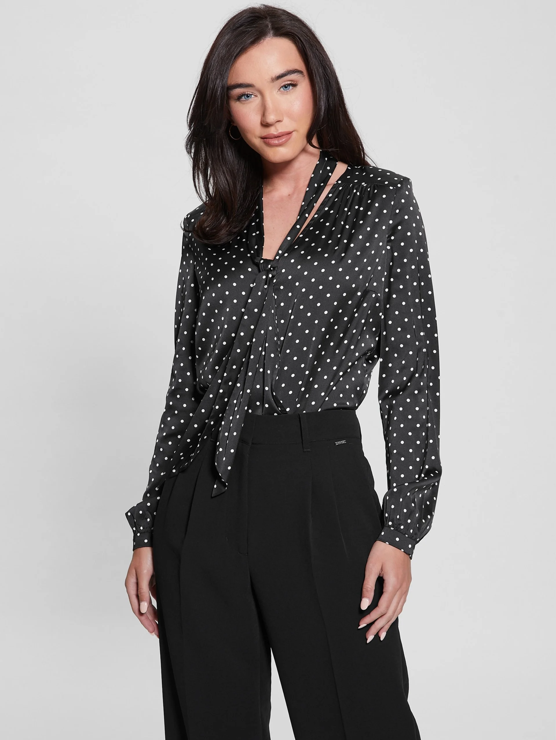 GUESS WOMAN Áo Vải Kiểu Nữ - Ls Alexandra Body